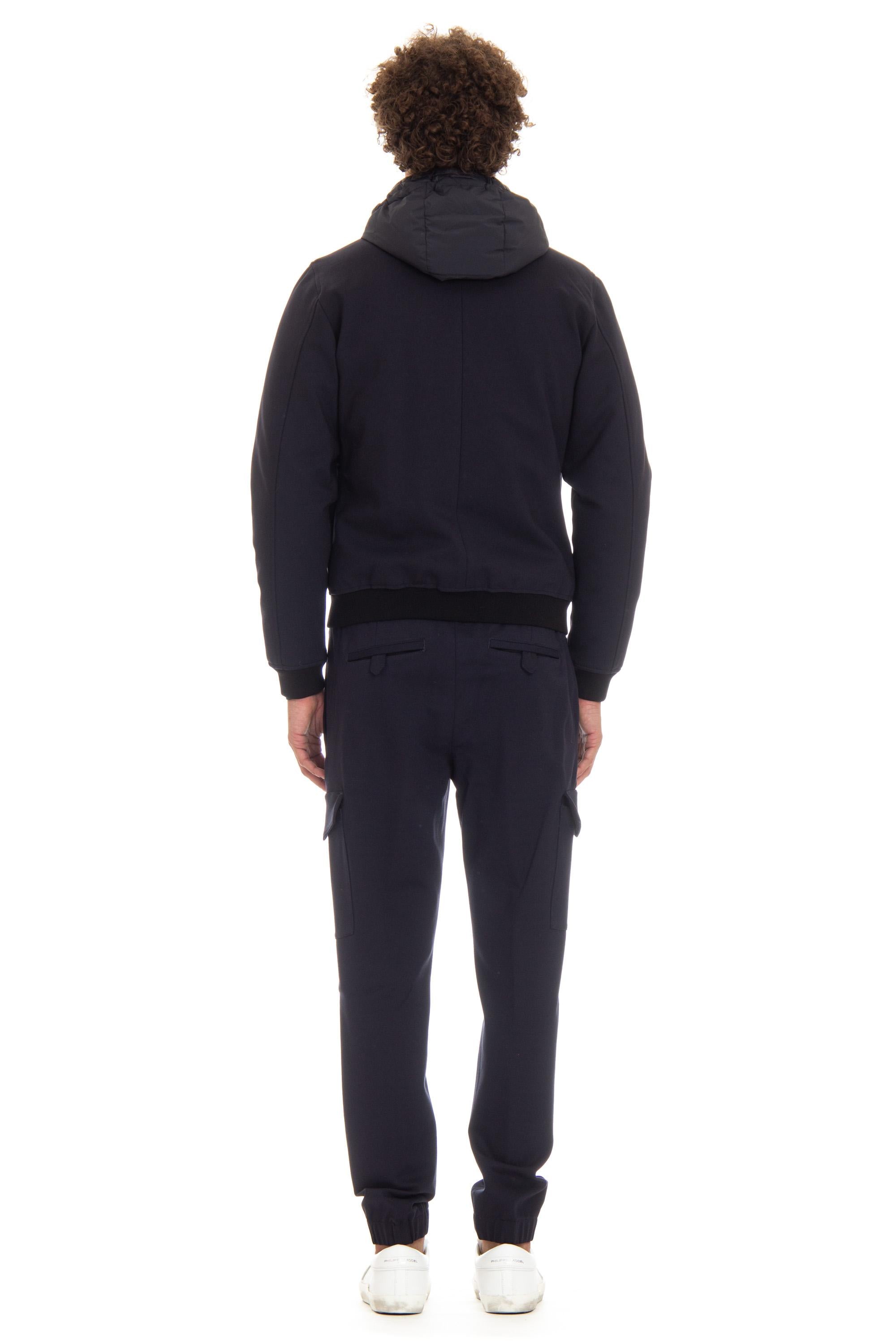 Piumino bomber active in jersey di viscosa mod. Callum-Tz CALLUM-TZ DARK BLU Moorer