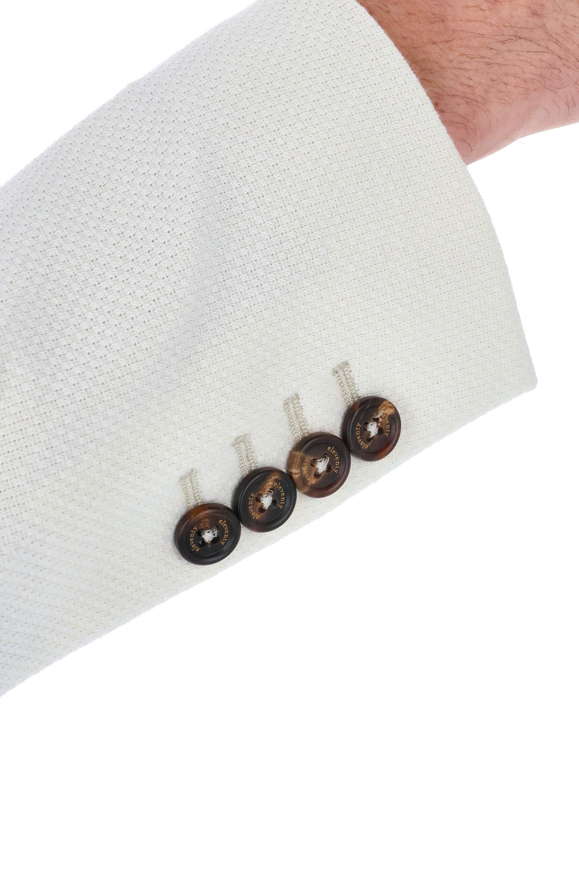 Giacca tramata doppiopetto in cotone comfort K70GIAA06 TES0K009 02 Eleventy
