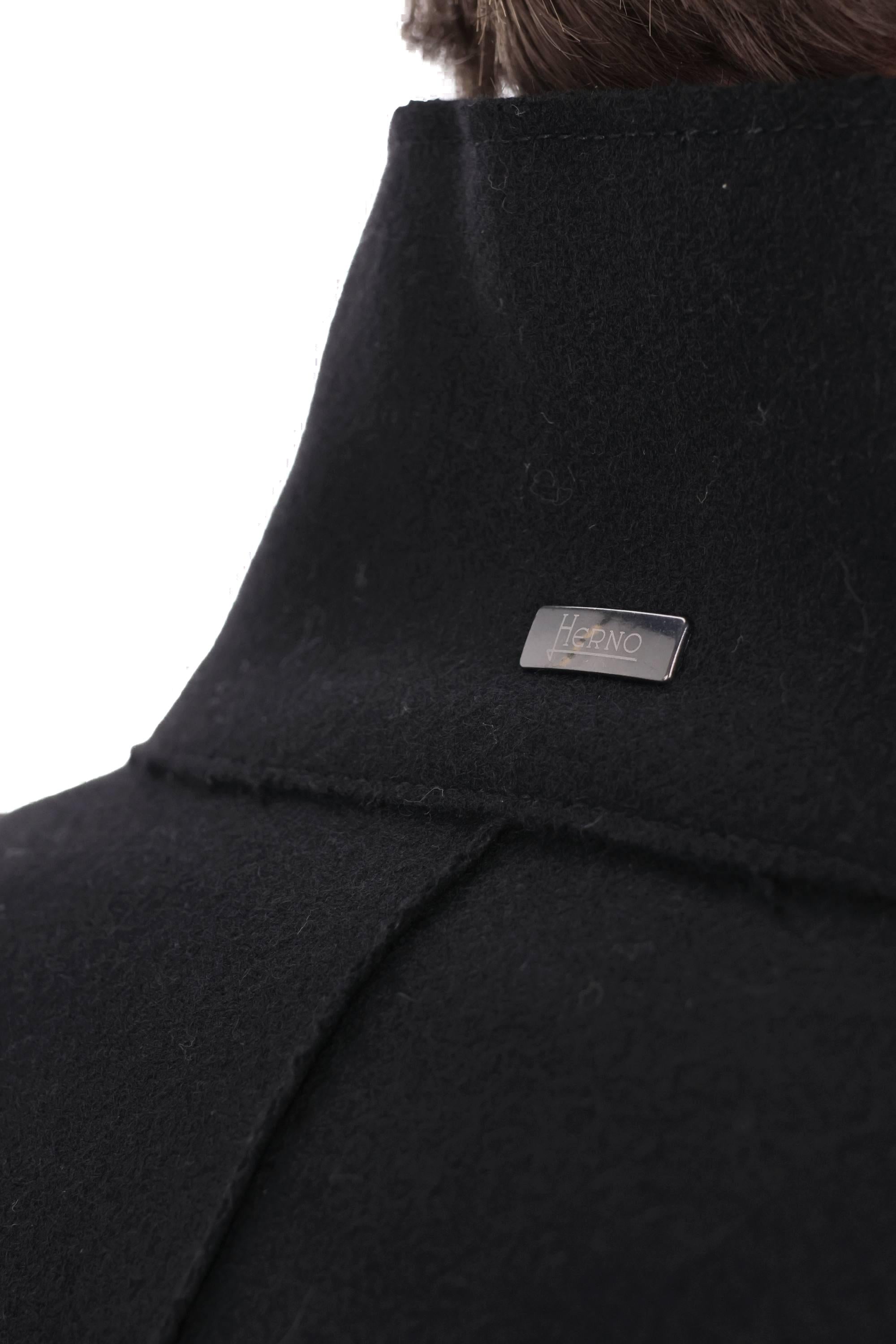 Herno Giubbotto doppiopetto in jersey di lana imbottito in piuma PC000148U-33455 9300