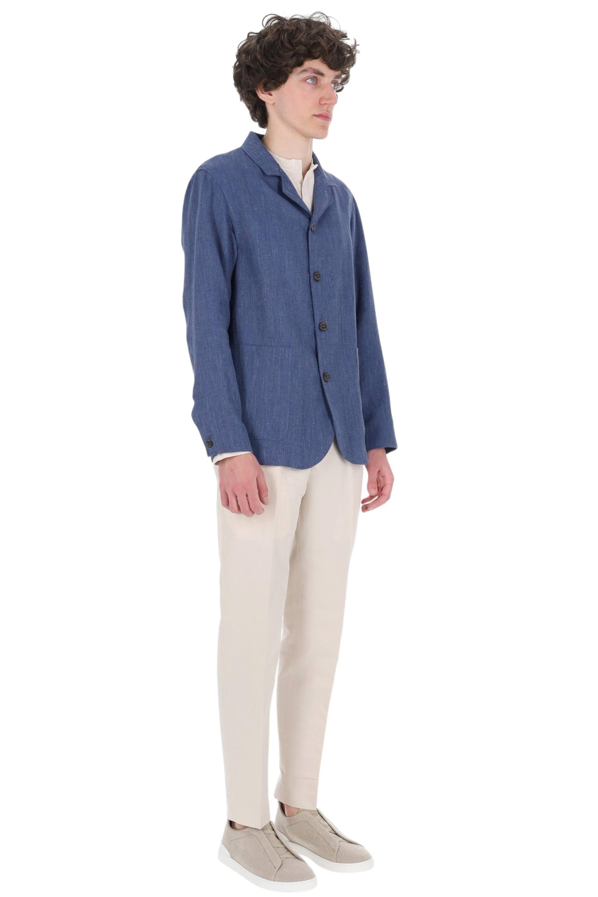 Finamore Giacca sartoriale in lana-lino mod. Frans FRANSS 510037 P6022 01