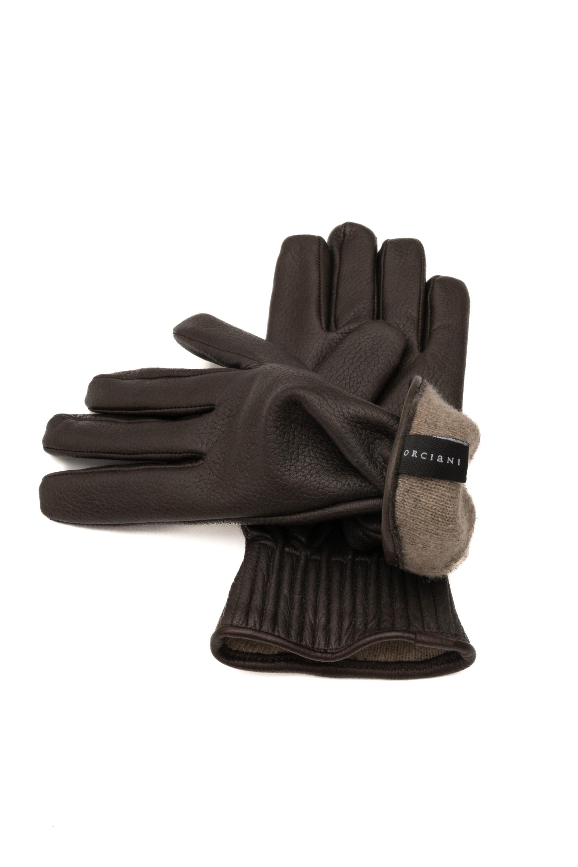 Orciani Guanto in pelle martellata GU0106_DRU/2 T.MORO