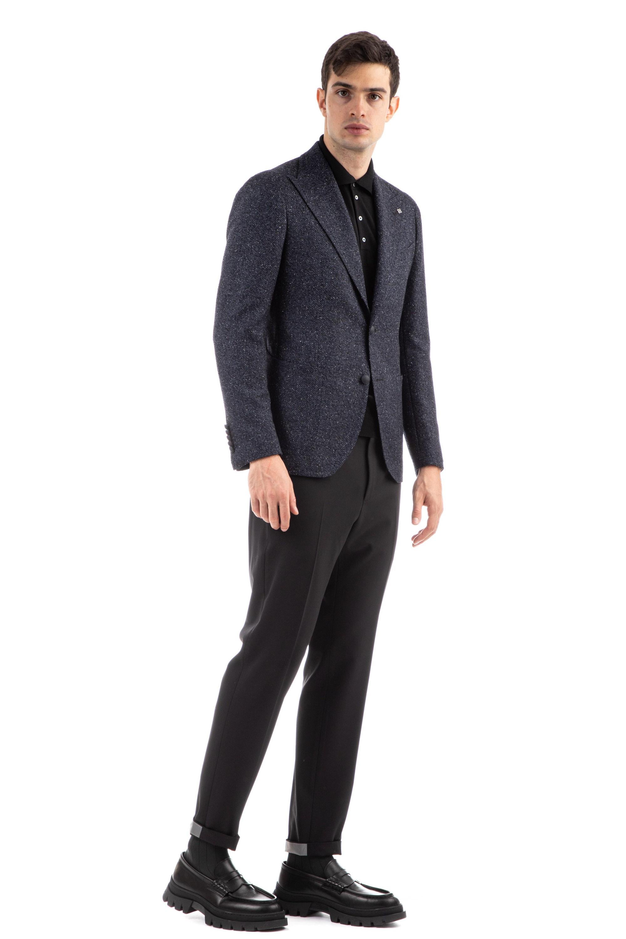 Giacca sale pepe in lana-seta linea pino lerario G-PL26K 470006 B1131 Tagliatore