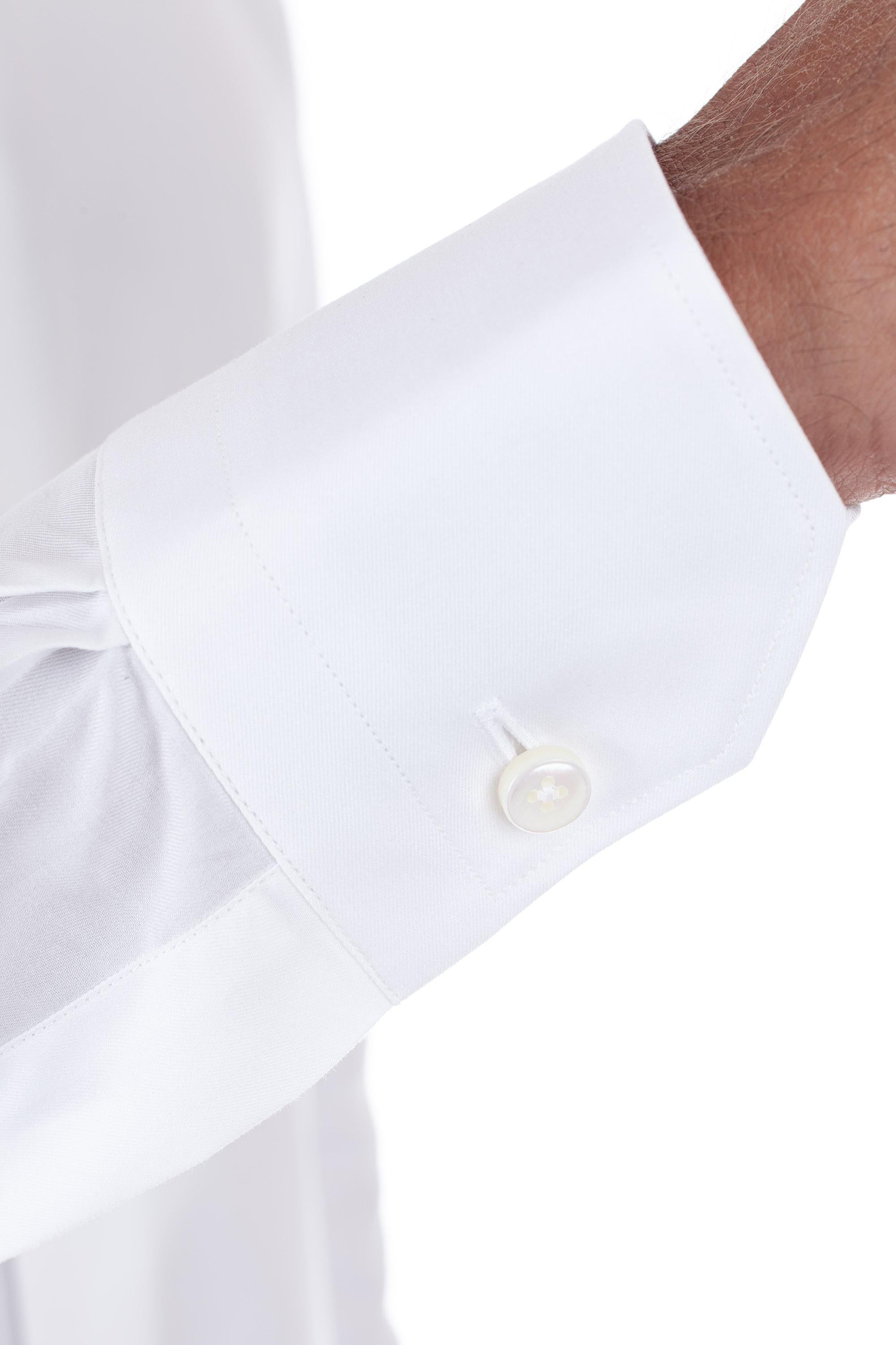 Zegna Camicia in cotone trofeo polsino gemello CT1031 9MS0BA BIA