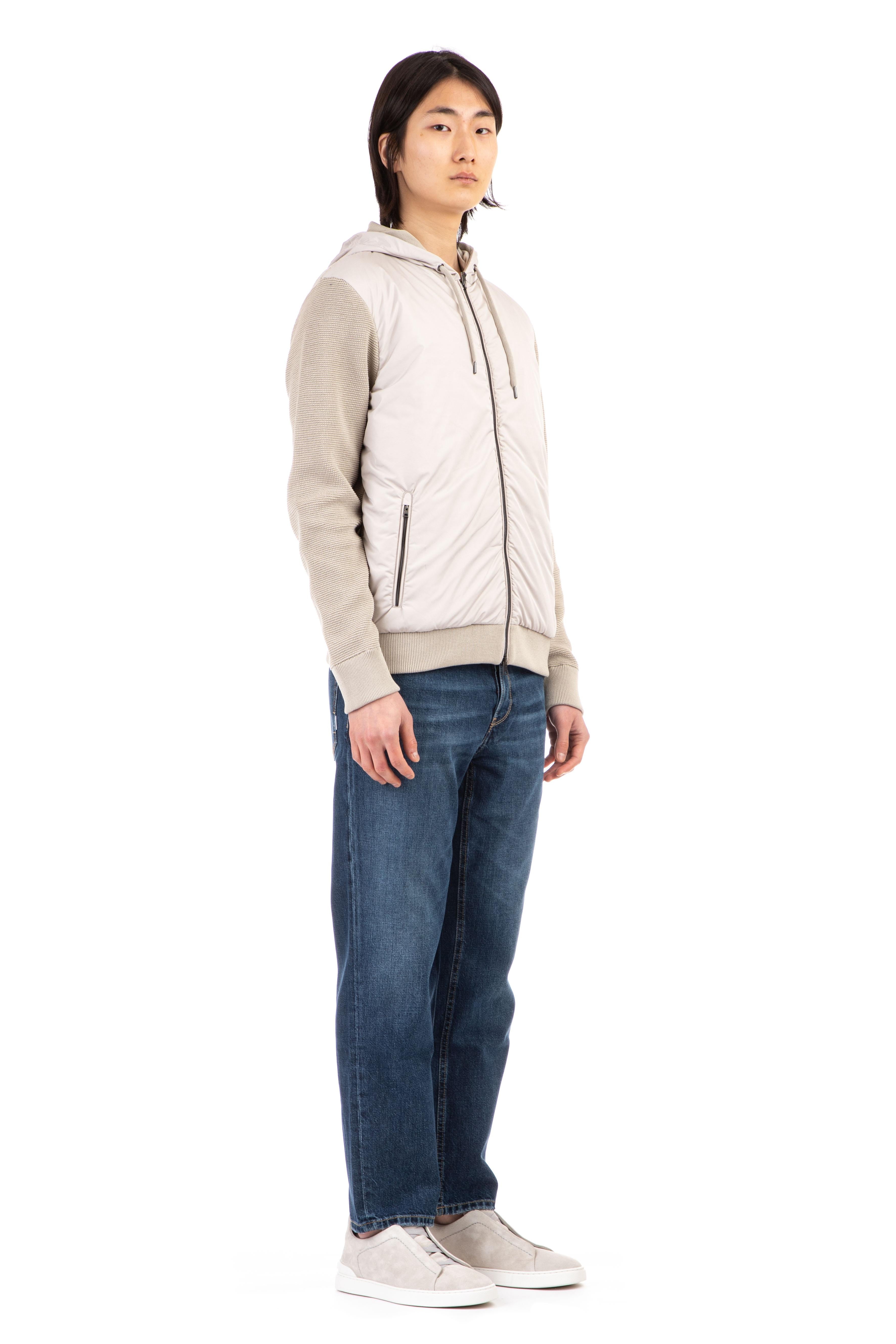 Giubbino bomber bimateriale MC000153U 2605 Herno