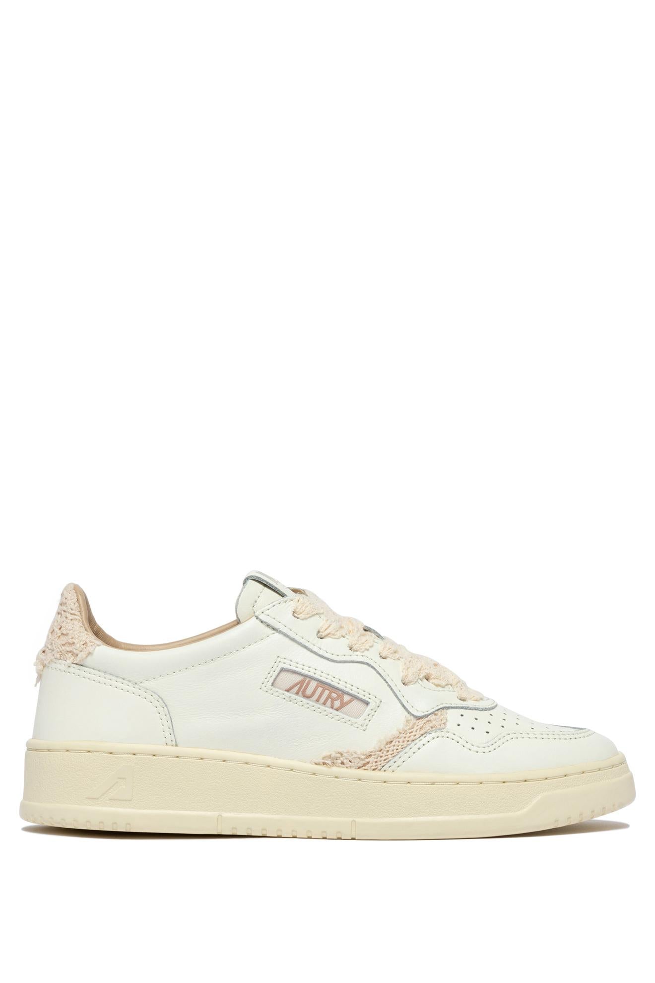 Autry Sneaker donna Medalist in pelle con dettagli macrame AULW MJ01 MRSH/ECRU
