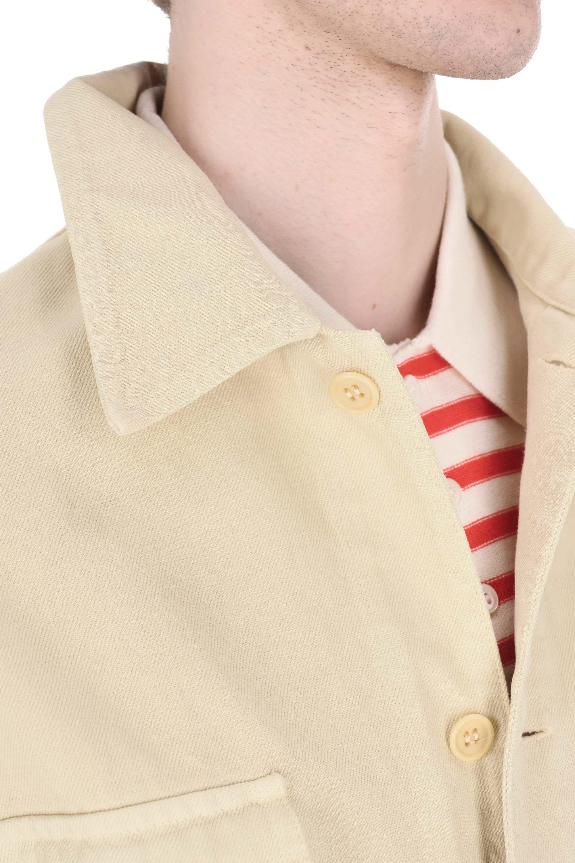 A.P.C. Overjacket multi tasche in cotone diagonale COGZV-H32002 BAG-SABLE