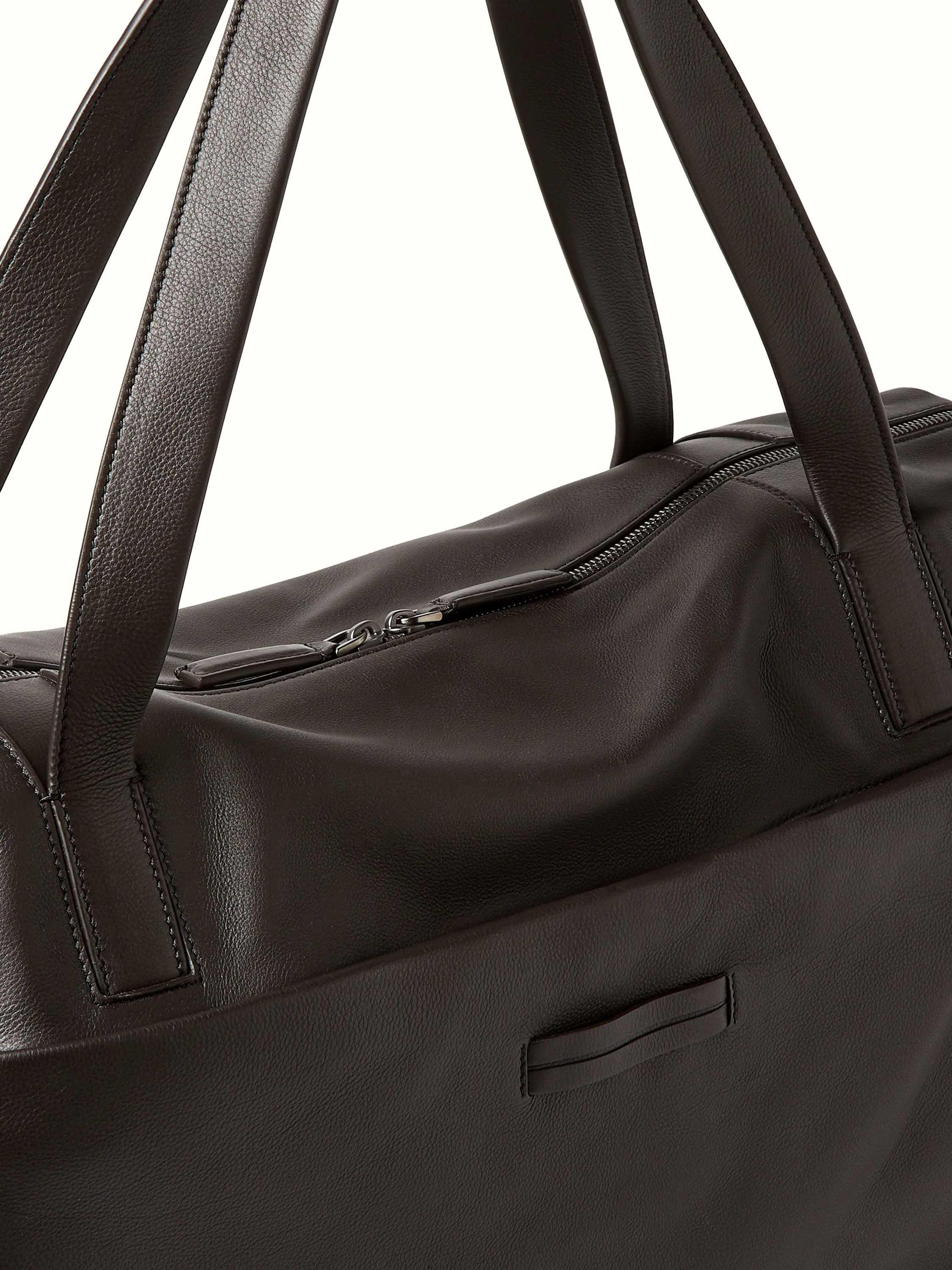 Zegna Borsa holdall in pelle second skin LHOTO-C2356Z AMO