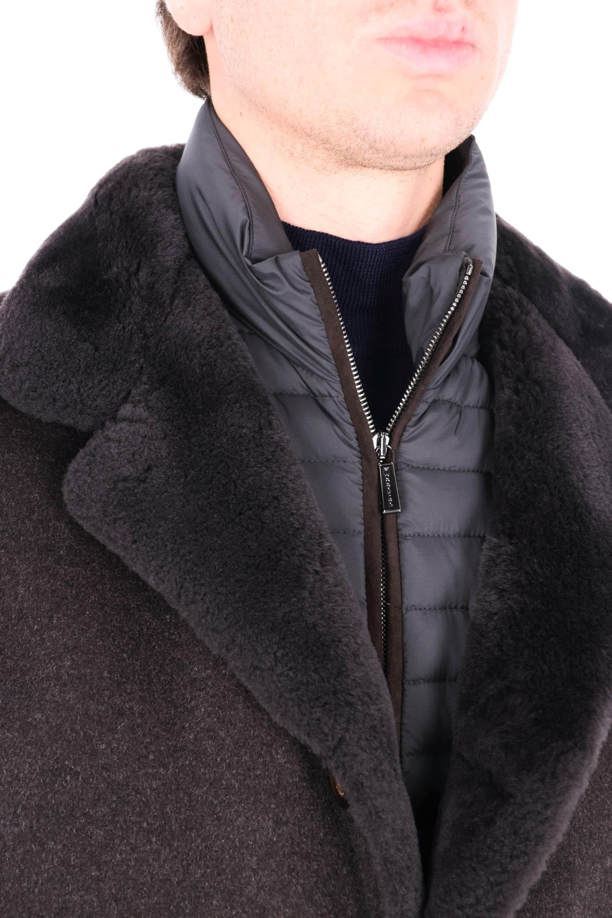 Moorer Giubbotto in lana-cashmere con collo in montone modello Teodor-Le TEODOR-LE U0202