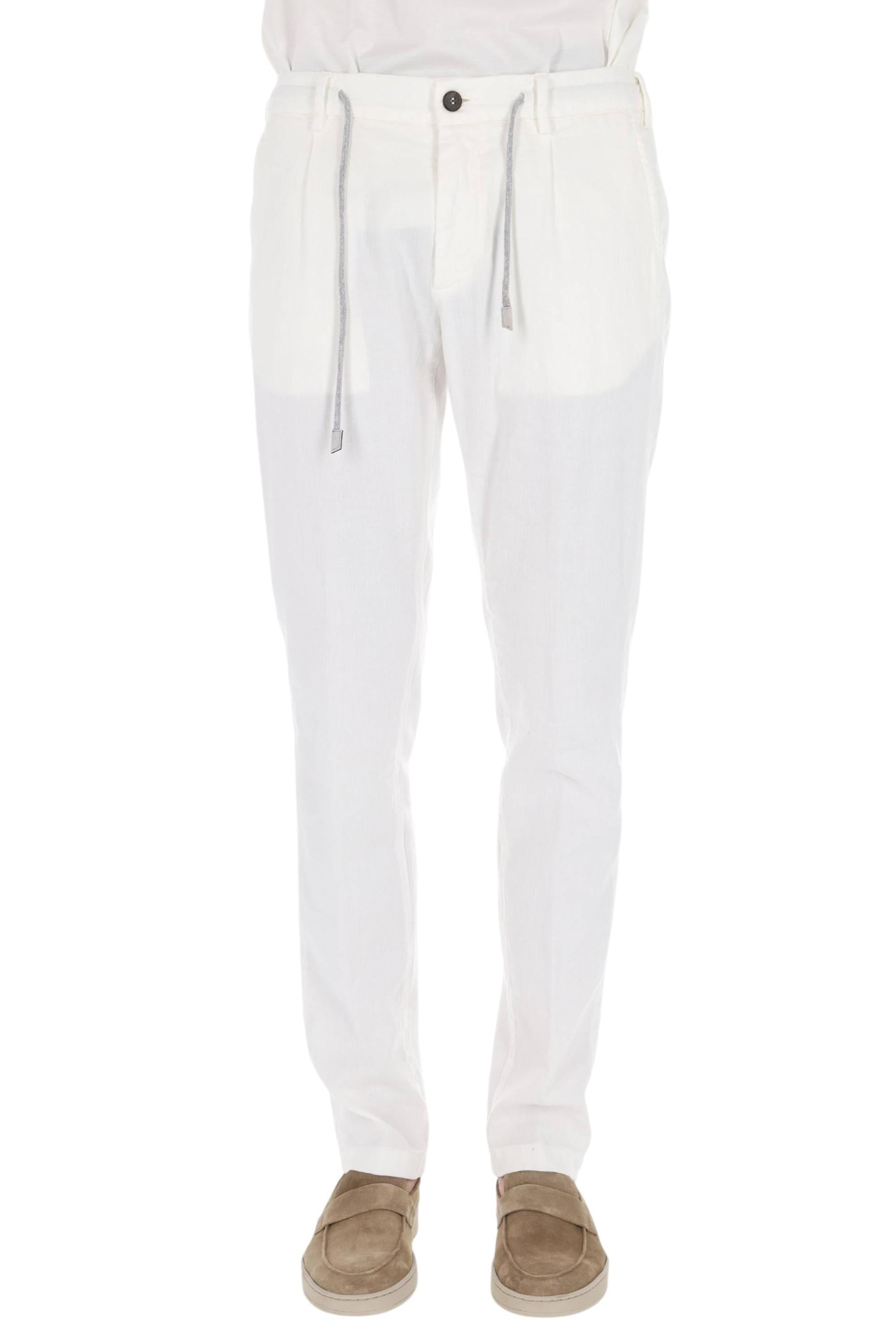 Eleventy Pantalone jogger in cotone-lino M75PANB21 TET0M004 01