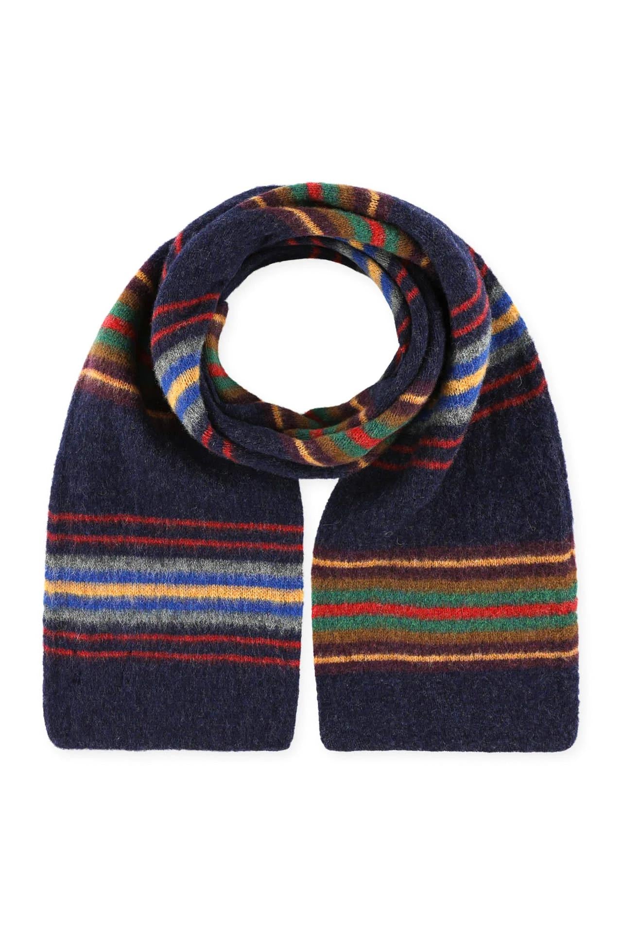 Howlin' Sciarpa in lana shetland a righe COLLEGE FUN SCARF NAVY