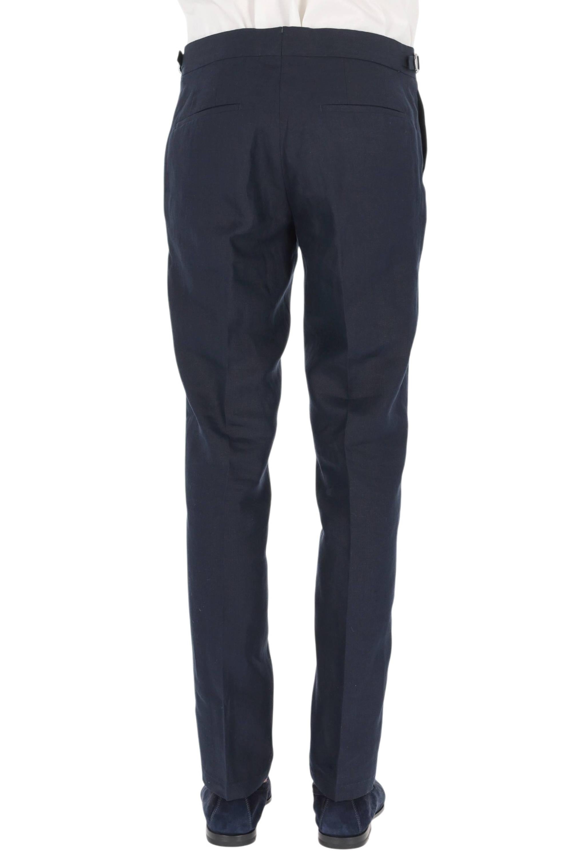 Orlebar Brown Pantalone in lino modello Griffon 280105 NIGHT IRIS