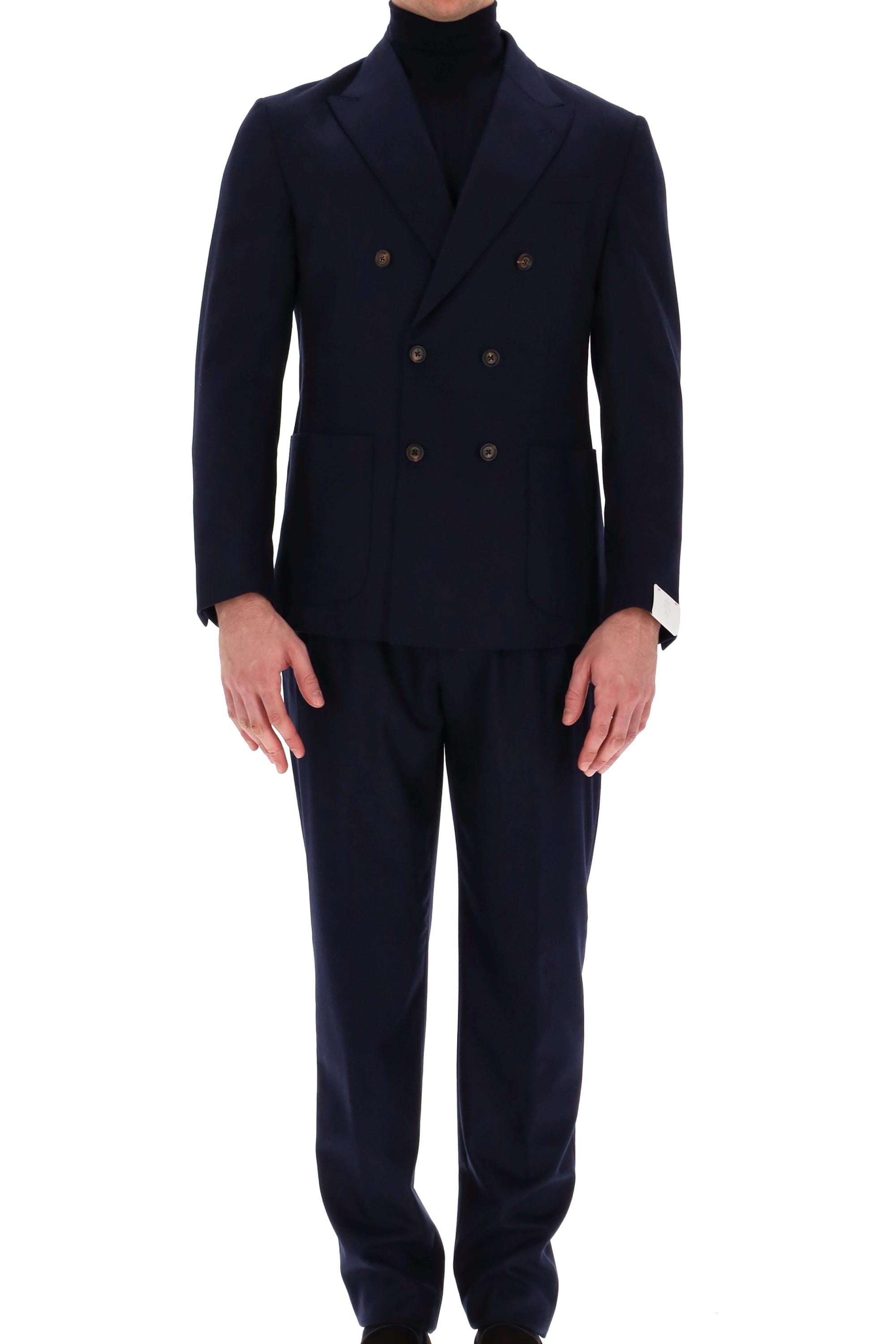Eleventy Abito doppiopetto in jersey di lana-cashmere J70ABUB01 TES0H027 19