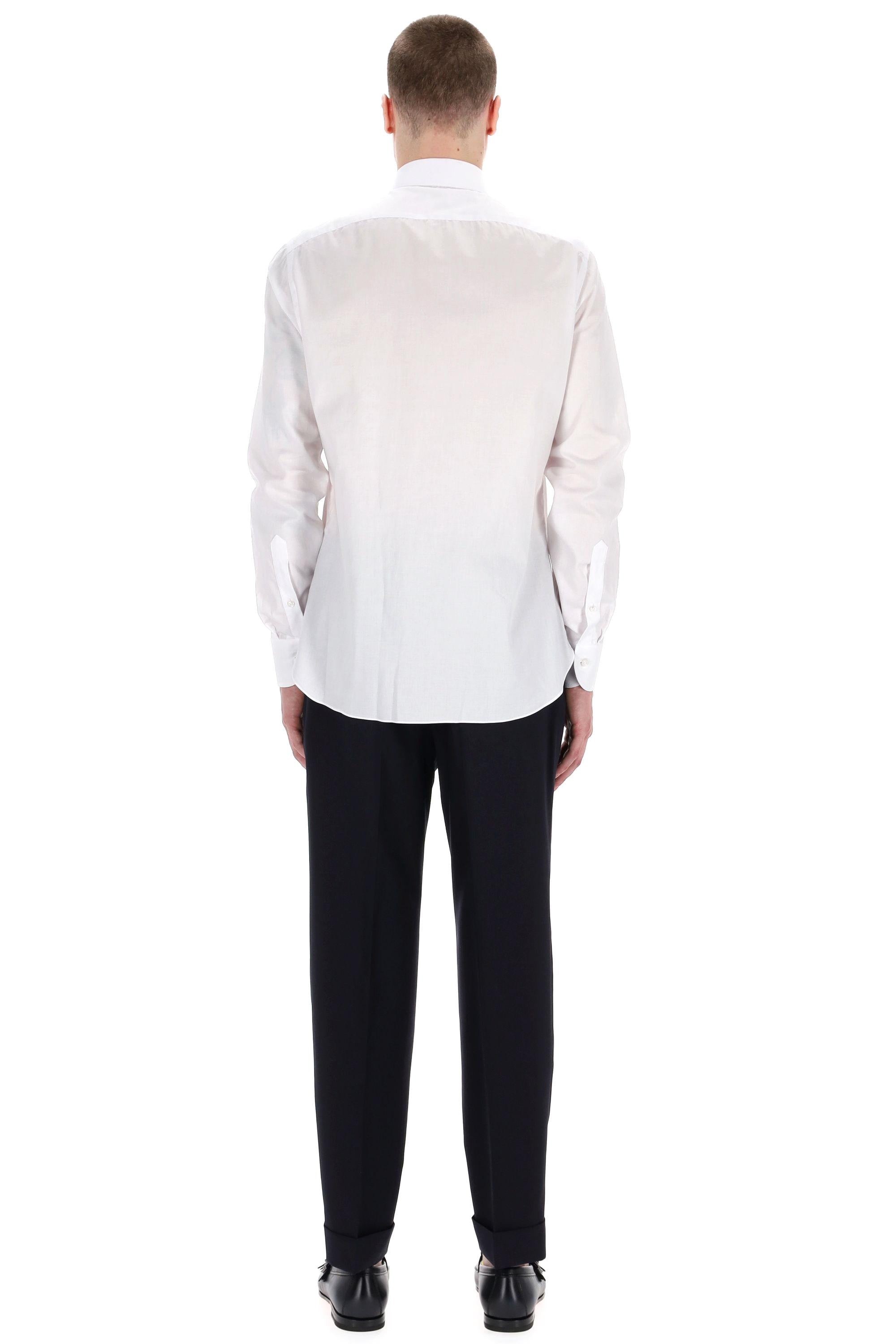 Borriello Camicia sartoriale micro trama in cotone 19004 1