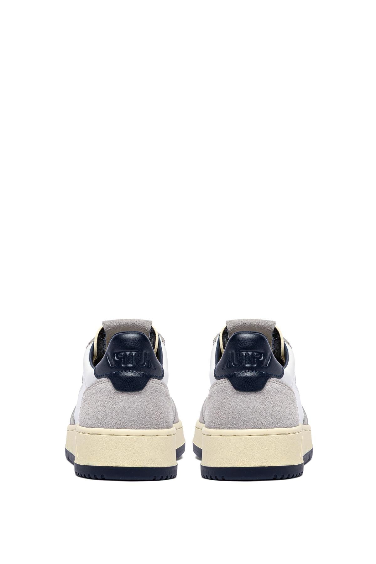 Autry Sneaker Medalist in pelle e camoscio lacci bicolor AULM BW04 WHT/VAPOR