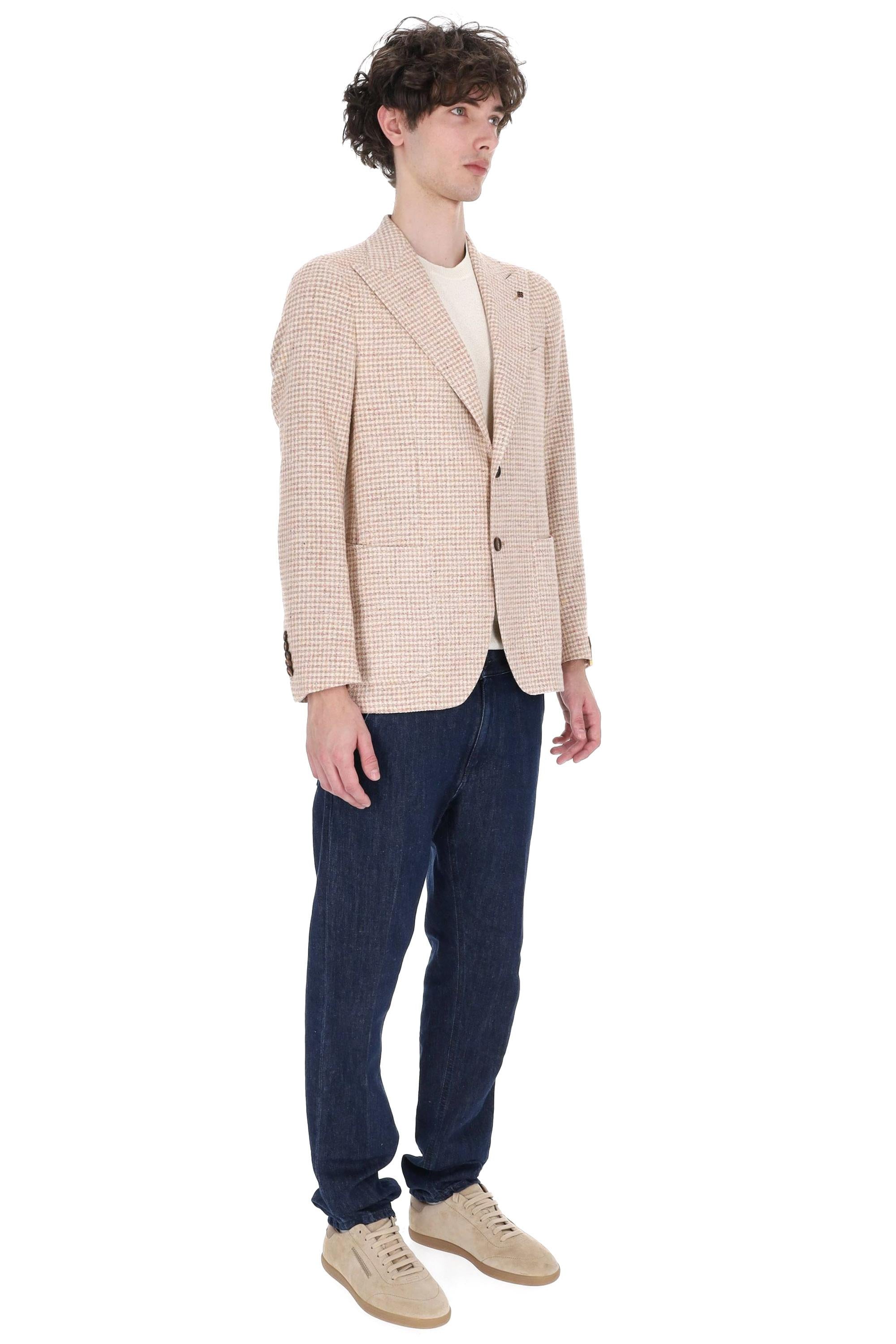 Tagliatore Giacca pied poule in cotone-seta-lino mod. Pino Lerario G-PL26K 610085 EA952