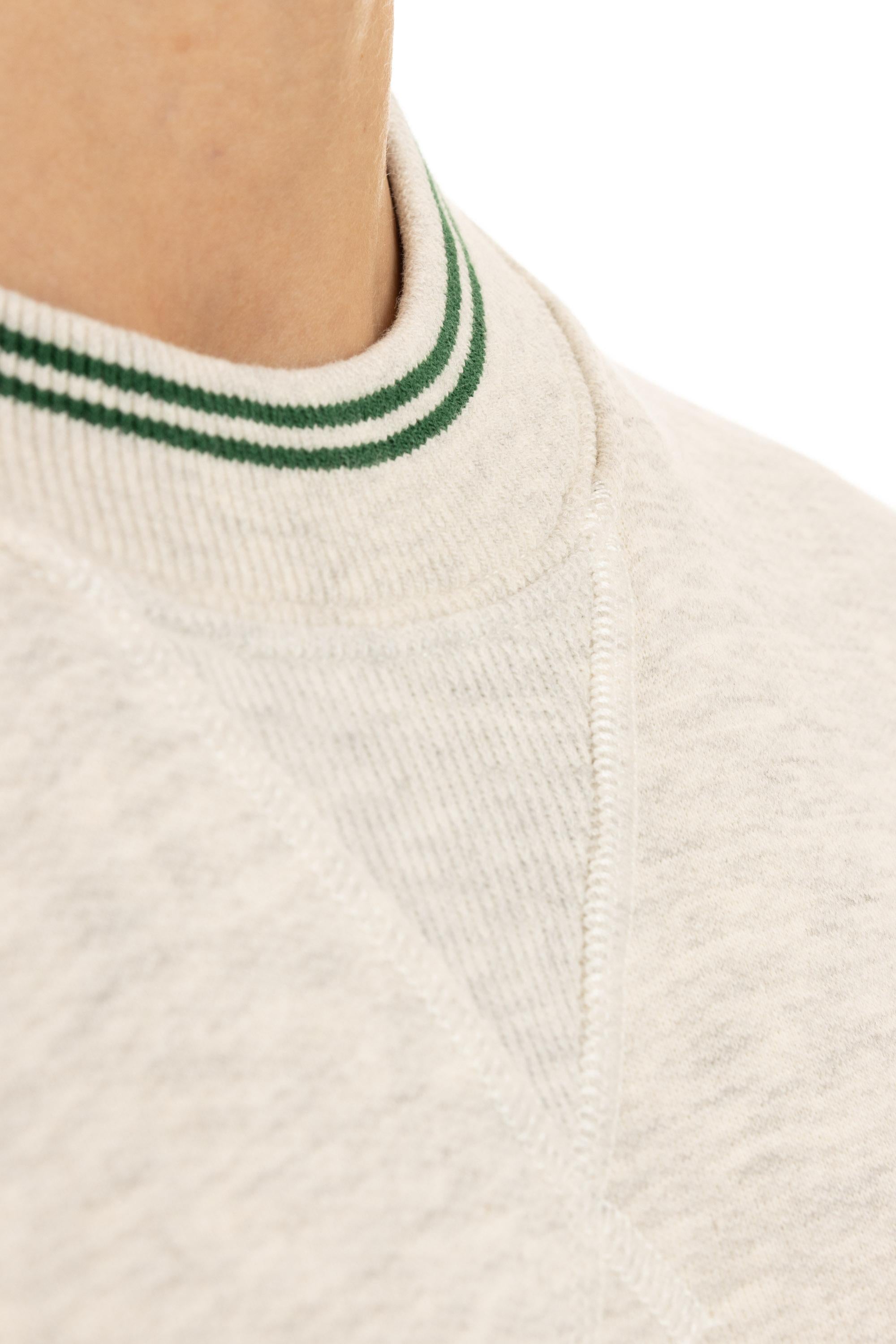 Felpa girocollo in cotone con logo SWPM 03H1 WH/GRN Autry