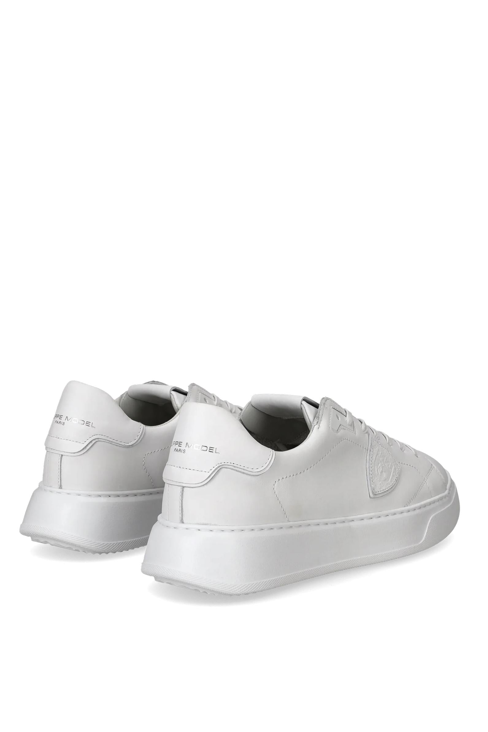 Philippe Model Sneaker low Temple in pelle total white BTLU-V001 TOT WHT