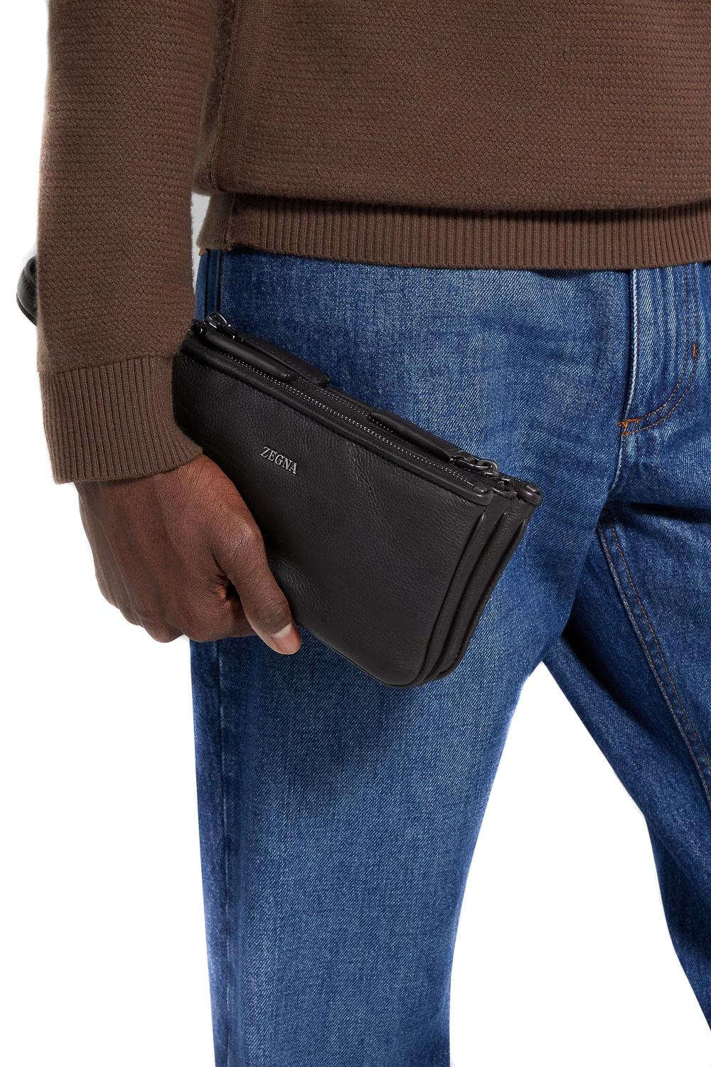 Zegna Pouch in pelle second skin LHOTO-E2064Z AMO