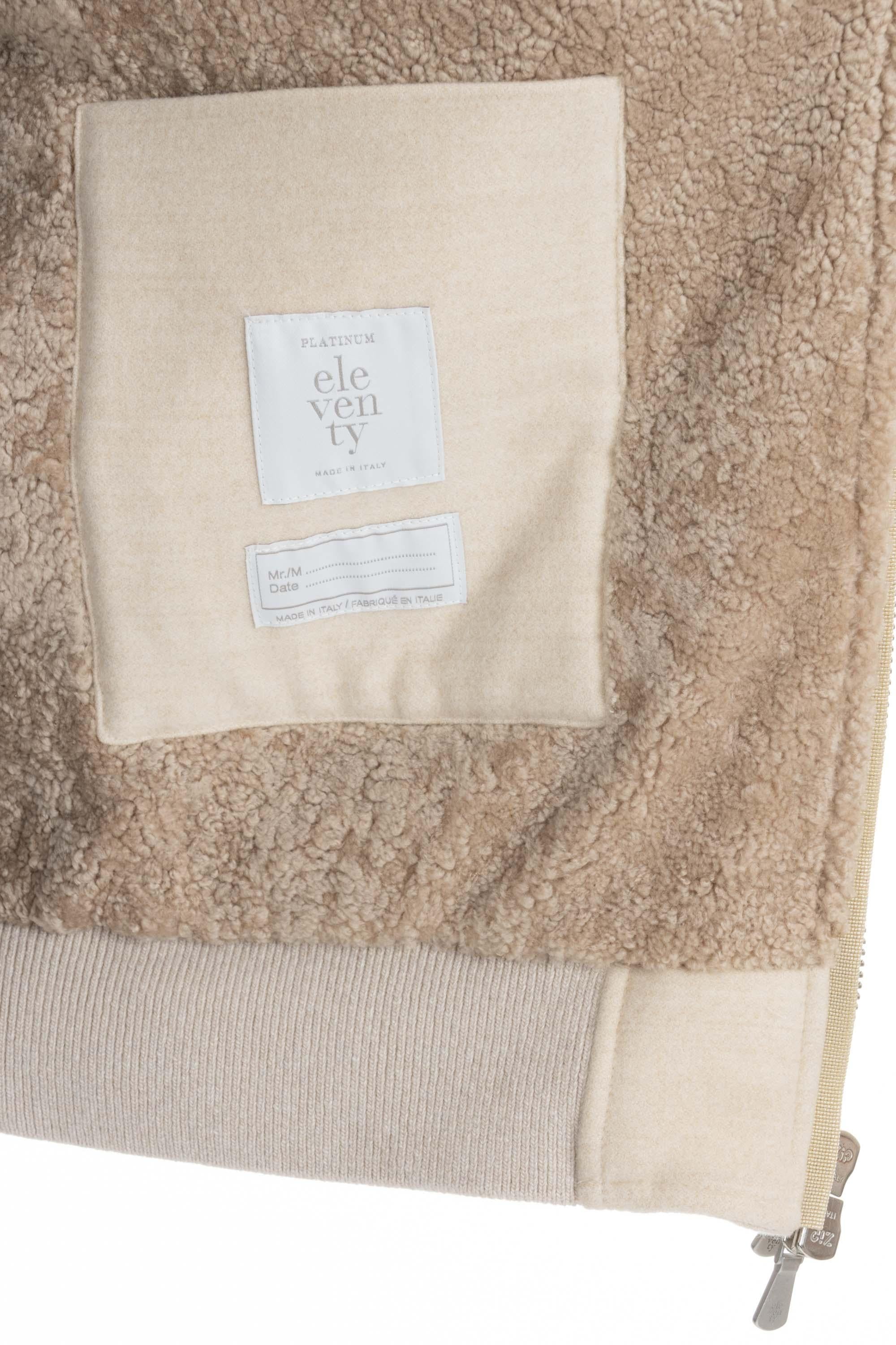 Bomber in lana con interno in merinos riccio J75GBTJ28 TES0H111 02N Eleventy