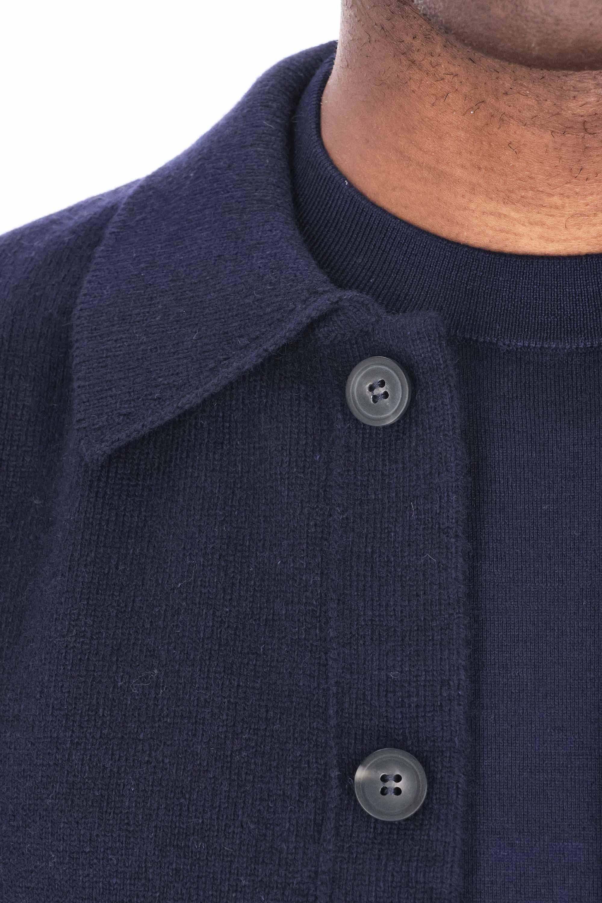 Cardigan in lana con taschino WOASB M03237 DARK NAVY A.P.C.