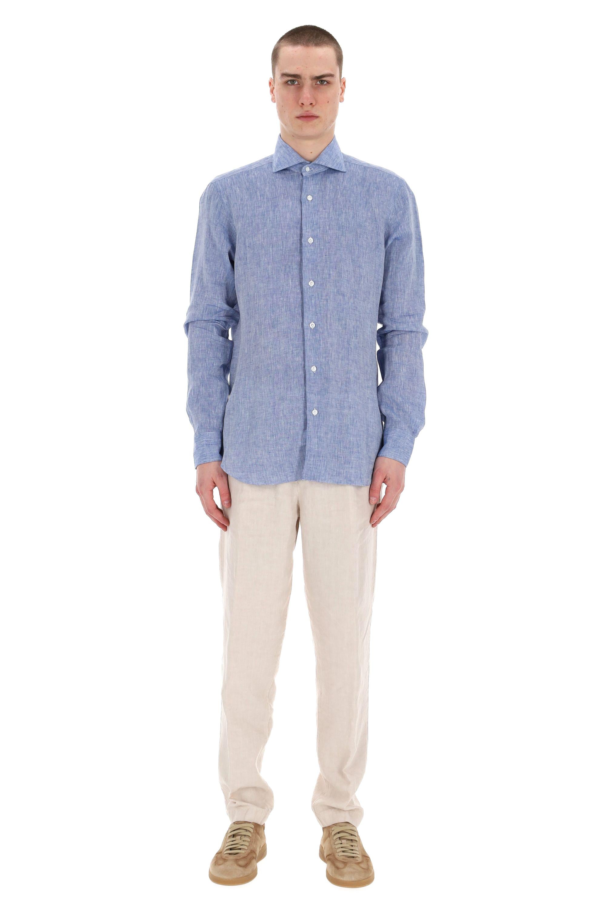 Barba Camicia sartoriale in lino tinta unita linea Dandylife LIU13P0147067.U 0004