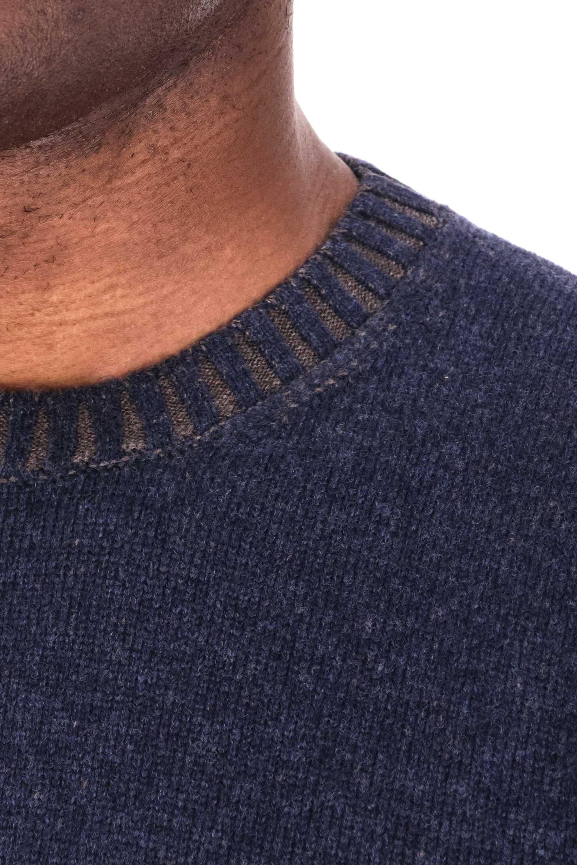 Maglia girocollo vanisé in lana-viscosa-cashmere 1961323555/2 0589 589 Barba