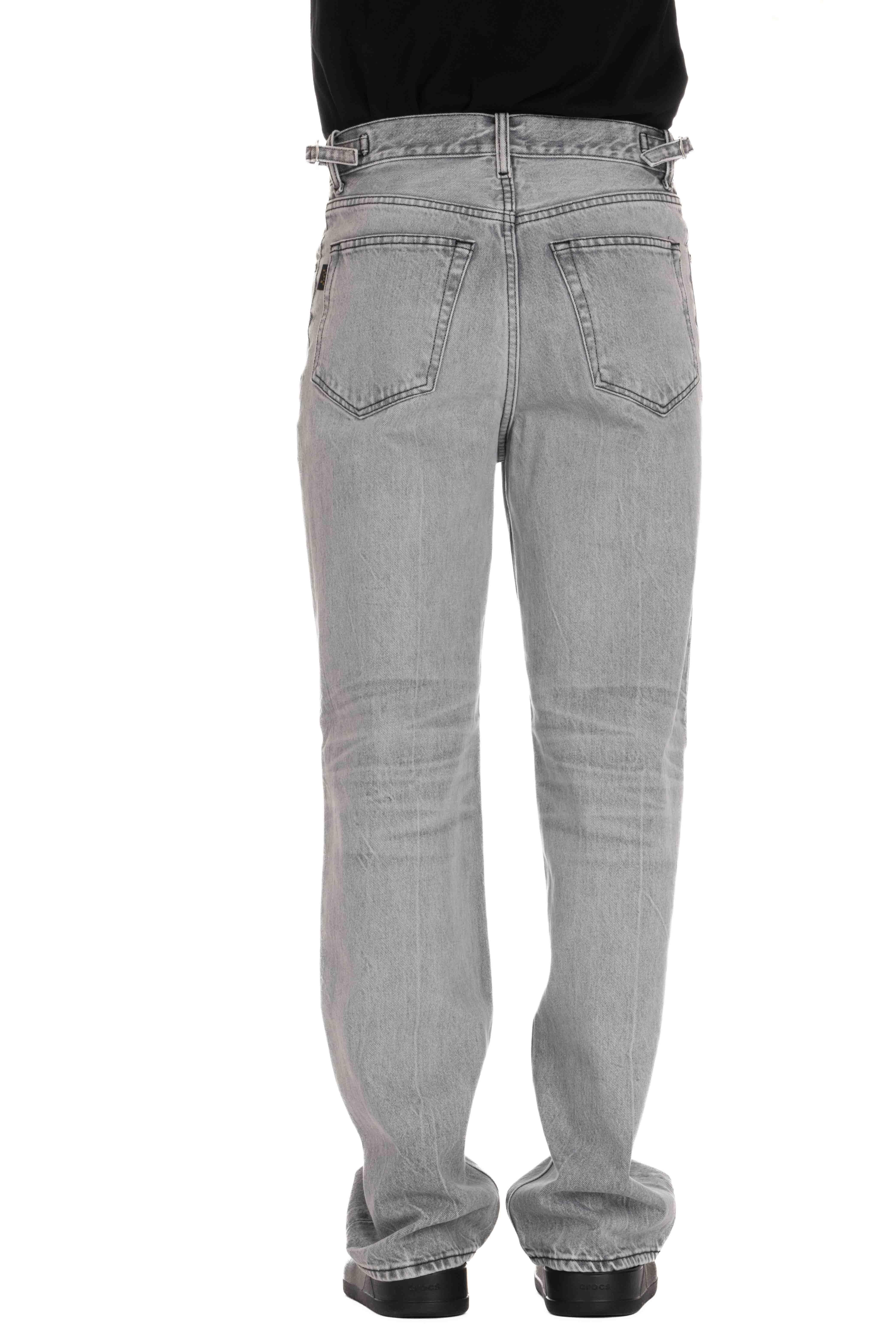 Jeans grigio modello Logan straight wide leg 03252DF118 L0858 Haikure