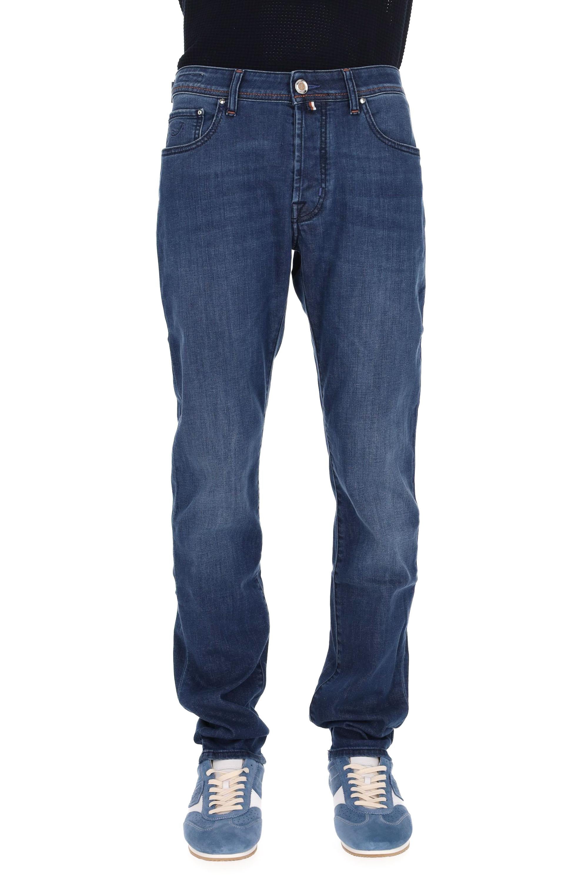 Jacob Cohen Jeans etichetta pelle logata in cotone comfort Bard fit QE004-056-S4255 100D