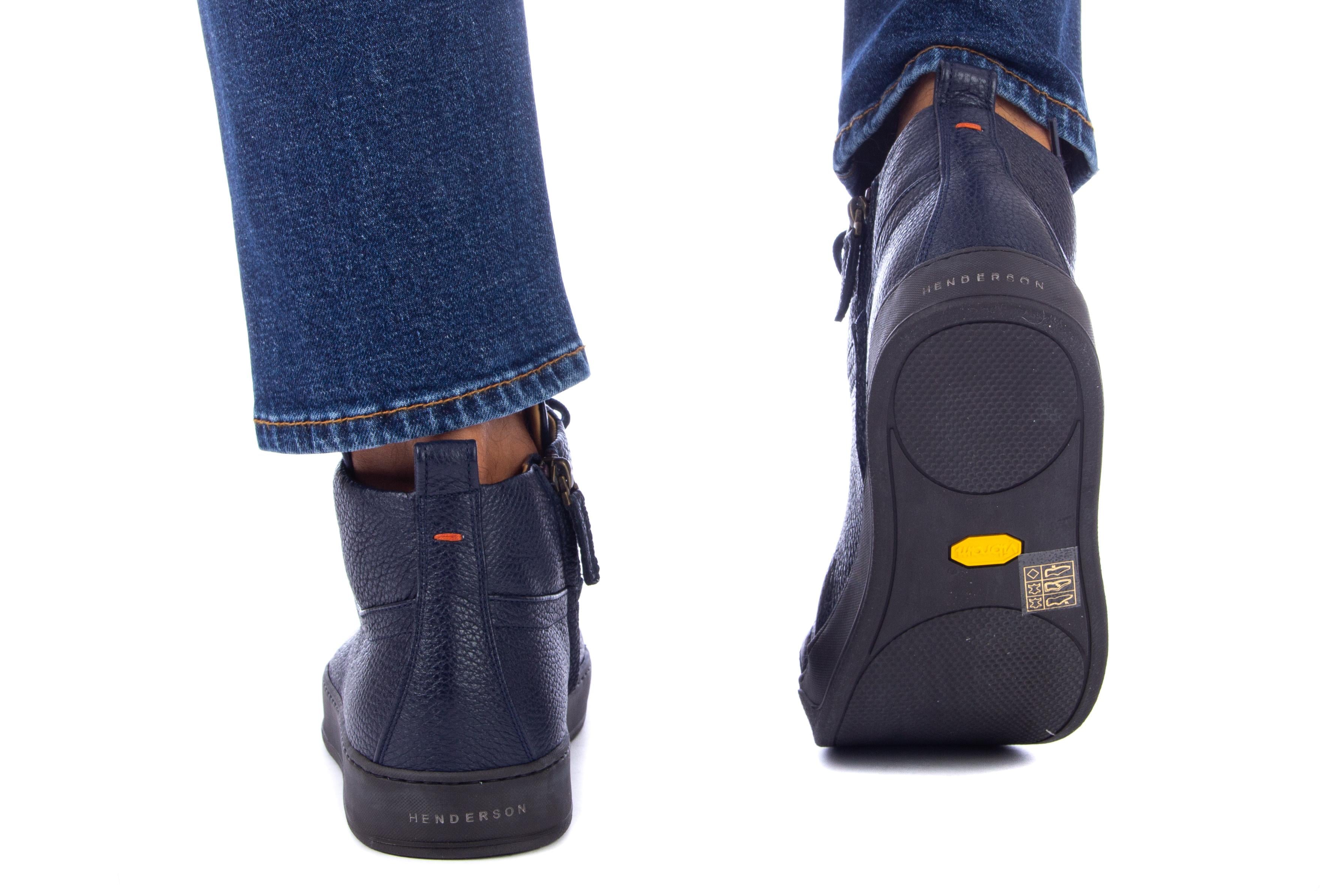 Henderson Sneaker mid top in pelle di cervo dakota IGOR.CVT.1 BLU