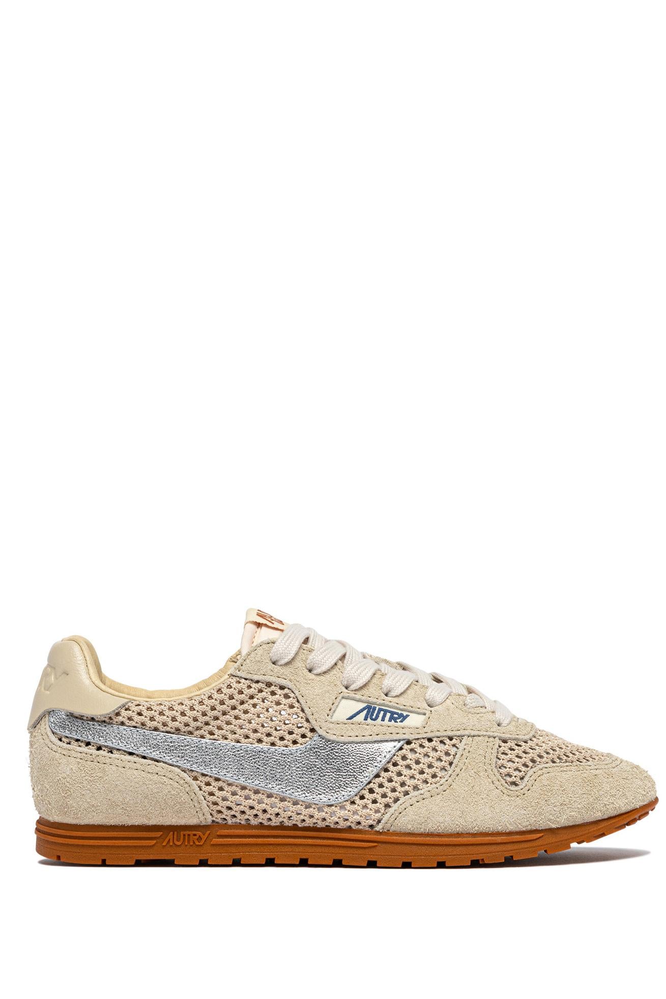Autry Sneaker donna Windspin in camoscio con traforature WSLW KD06 SND/SILV