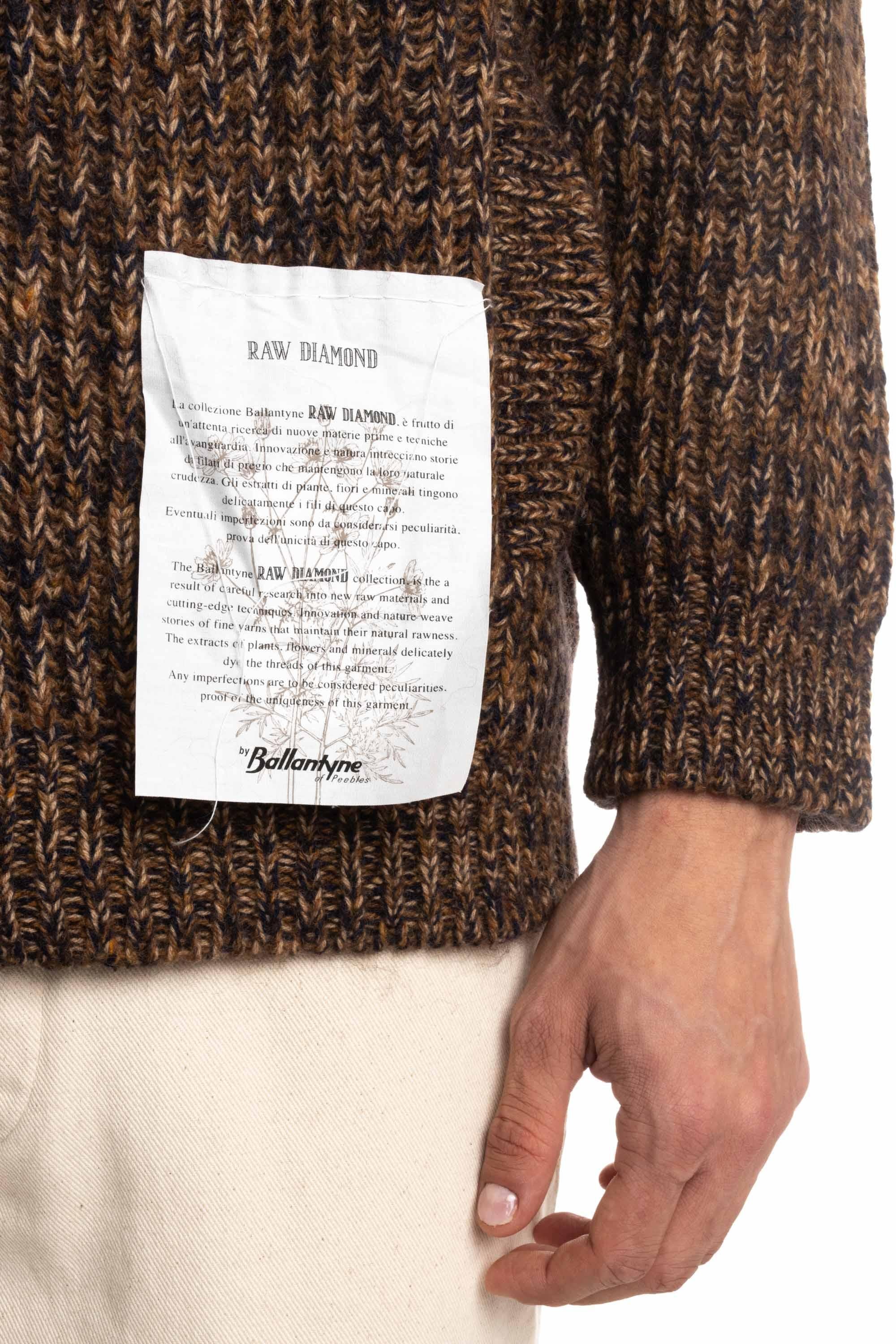 Maglia full zip in misto lana e cashmere Raw Diamond B4K181 3W043 94502 Ballantyne