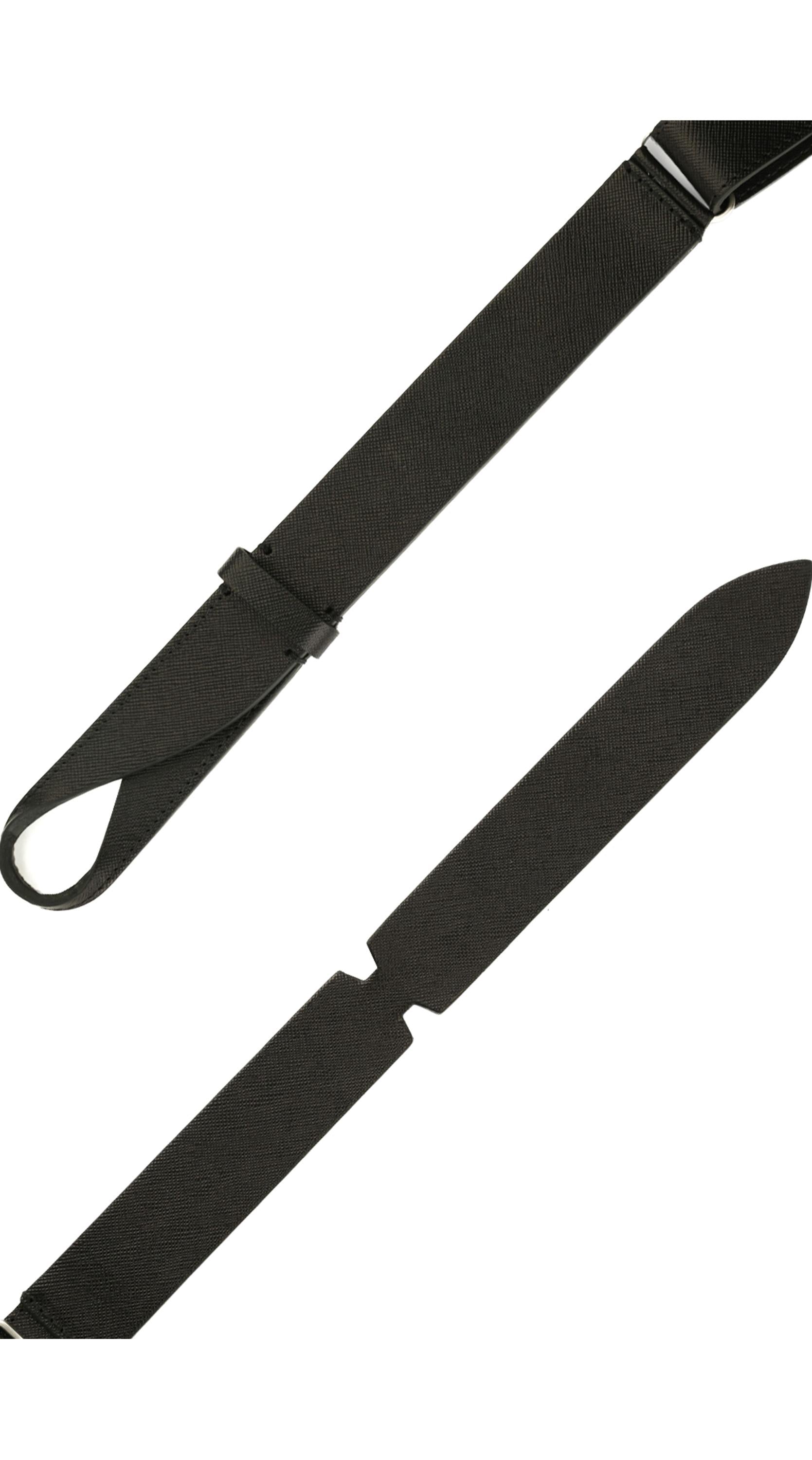 Orciani Cintura in pelle saffiano No Buckle NB0061_SAF NERO