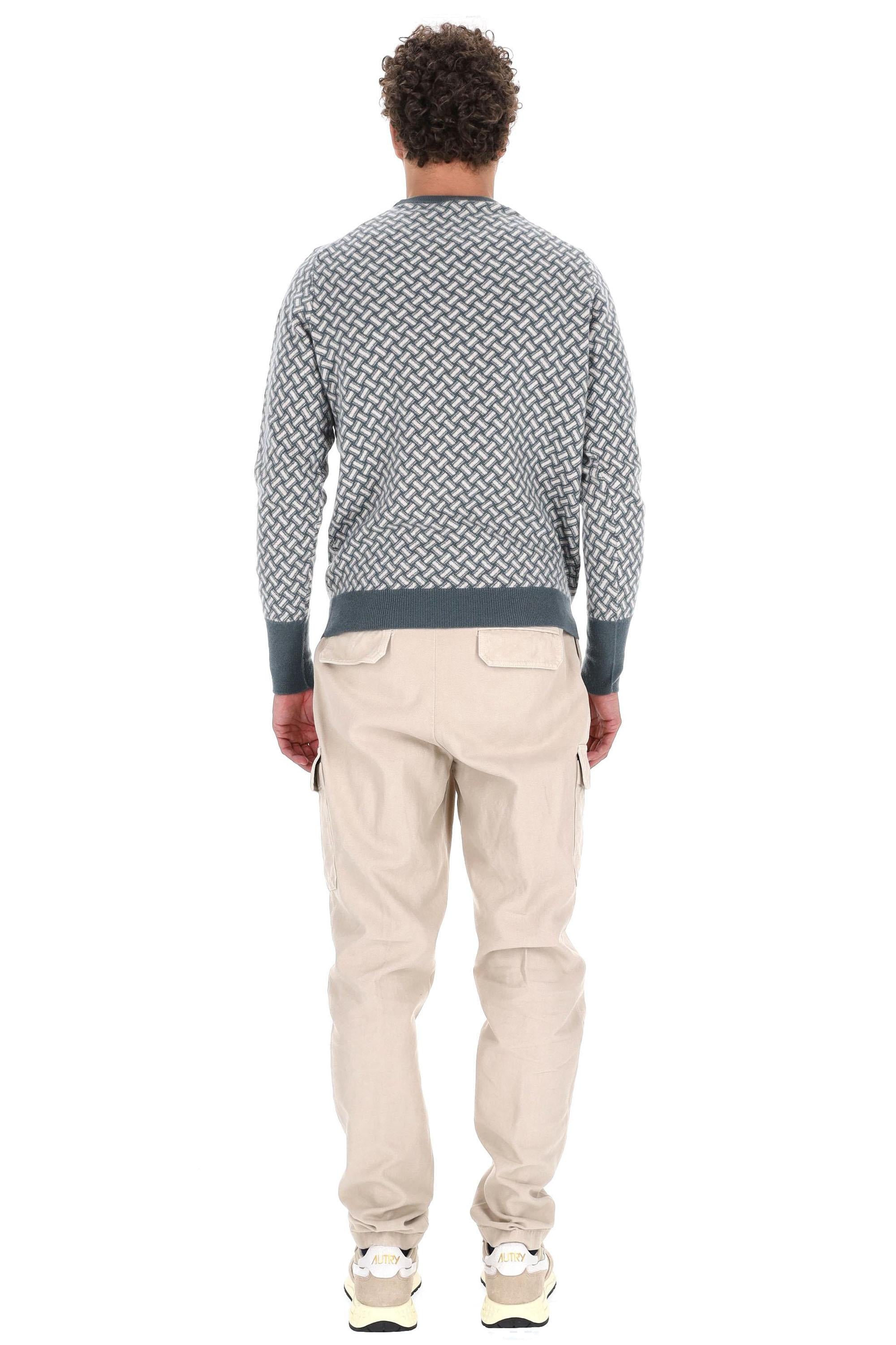 Drumohr Maglia girocollo in puro cashmere biscottino D2K103-3 RB49