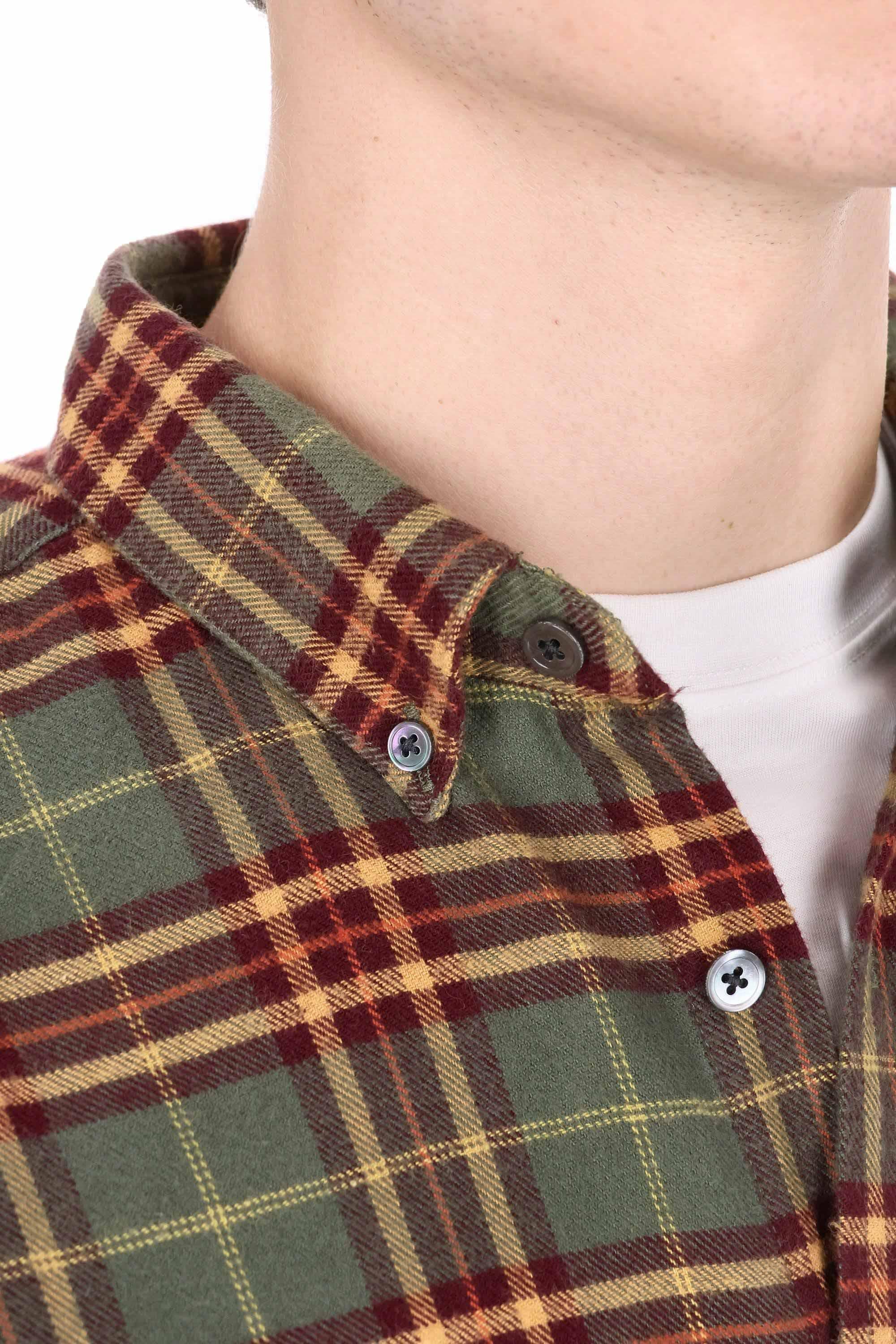 Portuguese Flannel Camicia in flanella di cotone modello Hoop 044 MLTCLR