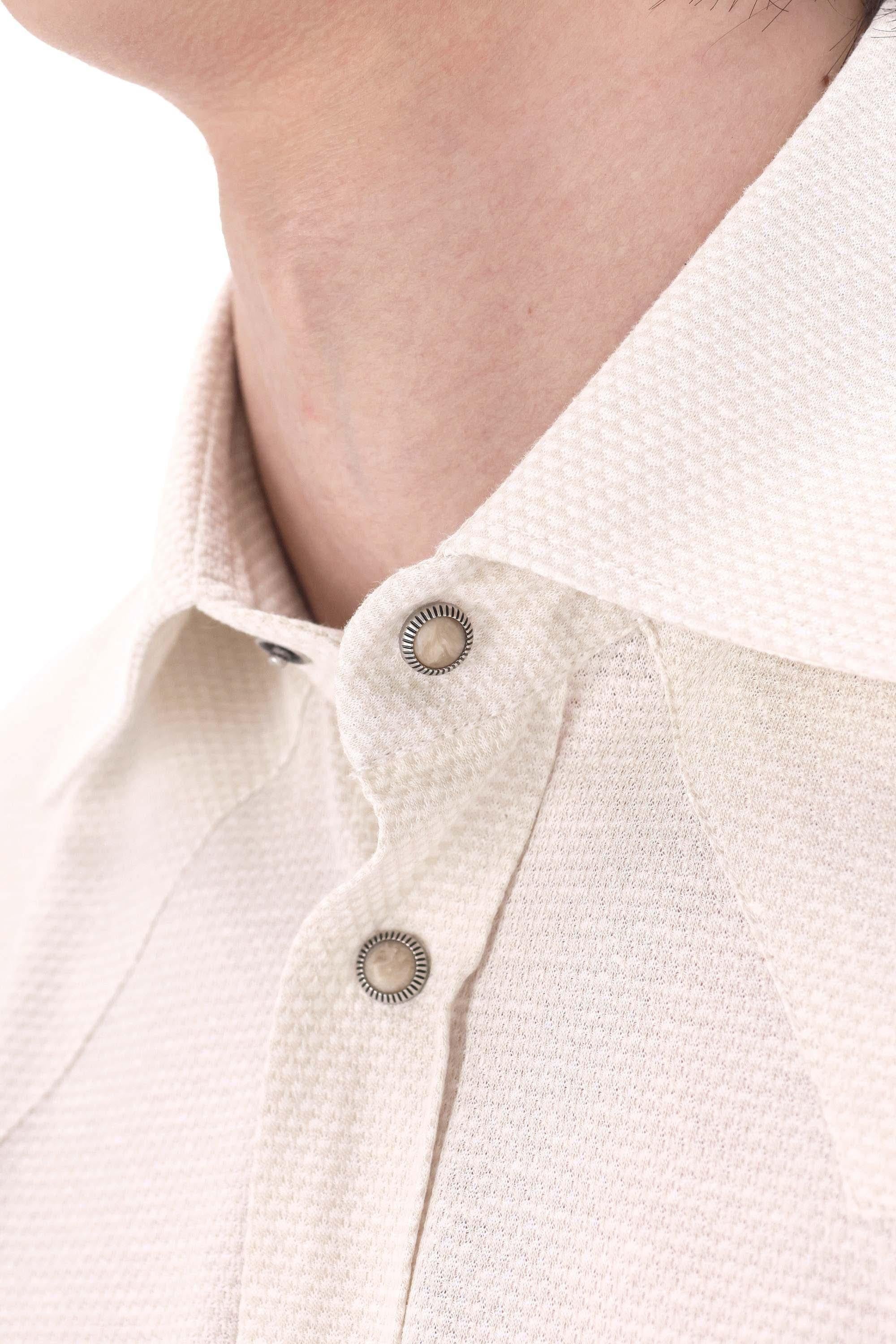 Eleventy Camicia tramata in cotone-lino modello texas M75CAMK02 TES0M127 02