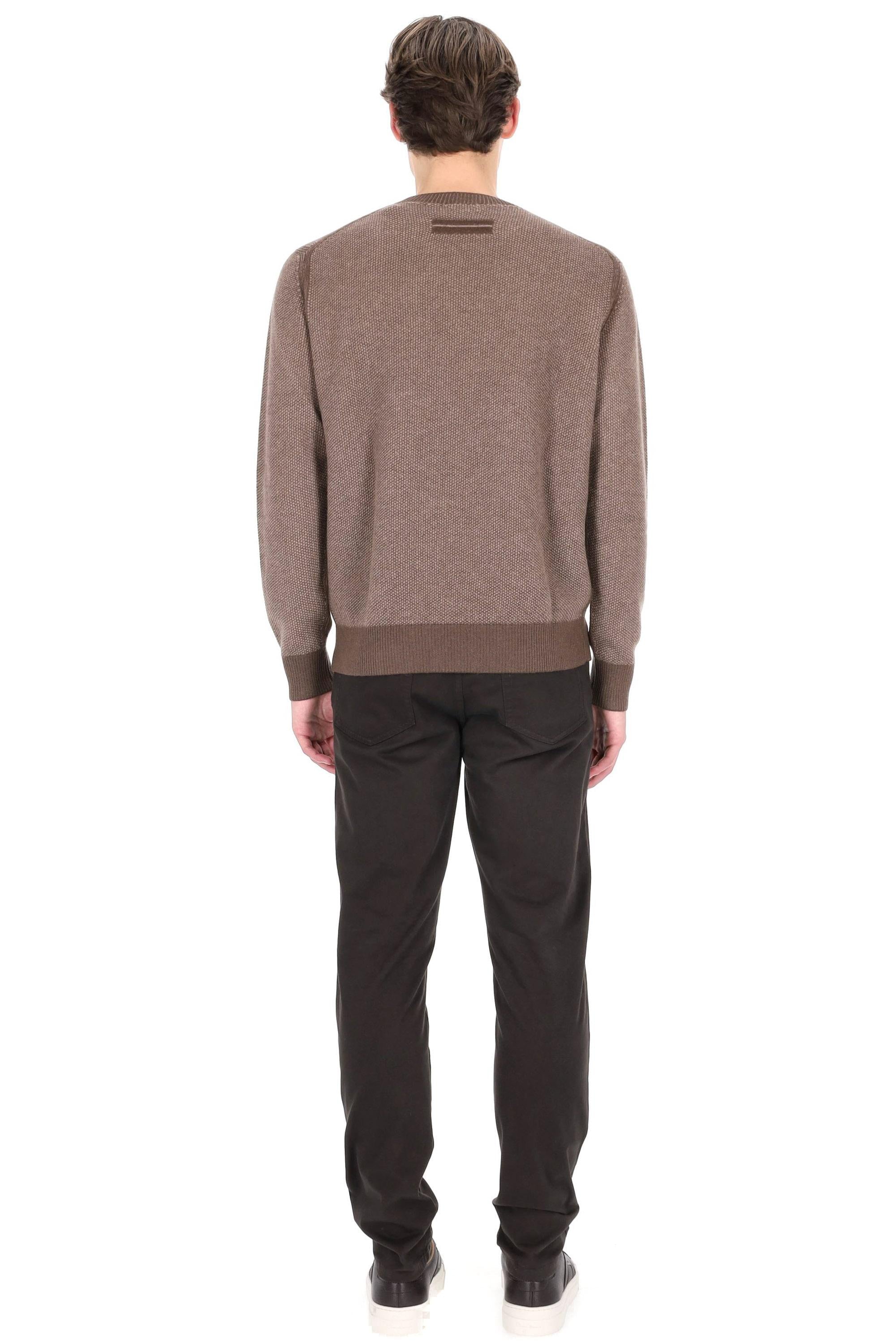 Zegna Maglia girocollo grana riso in Oasi Cashmere UGK65A2-110 103