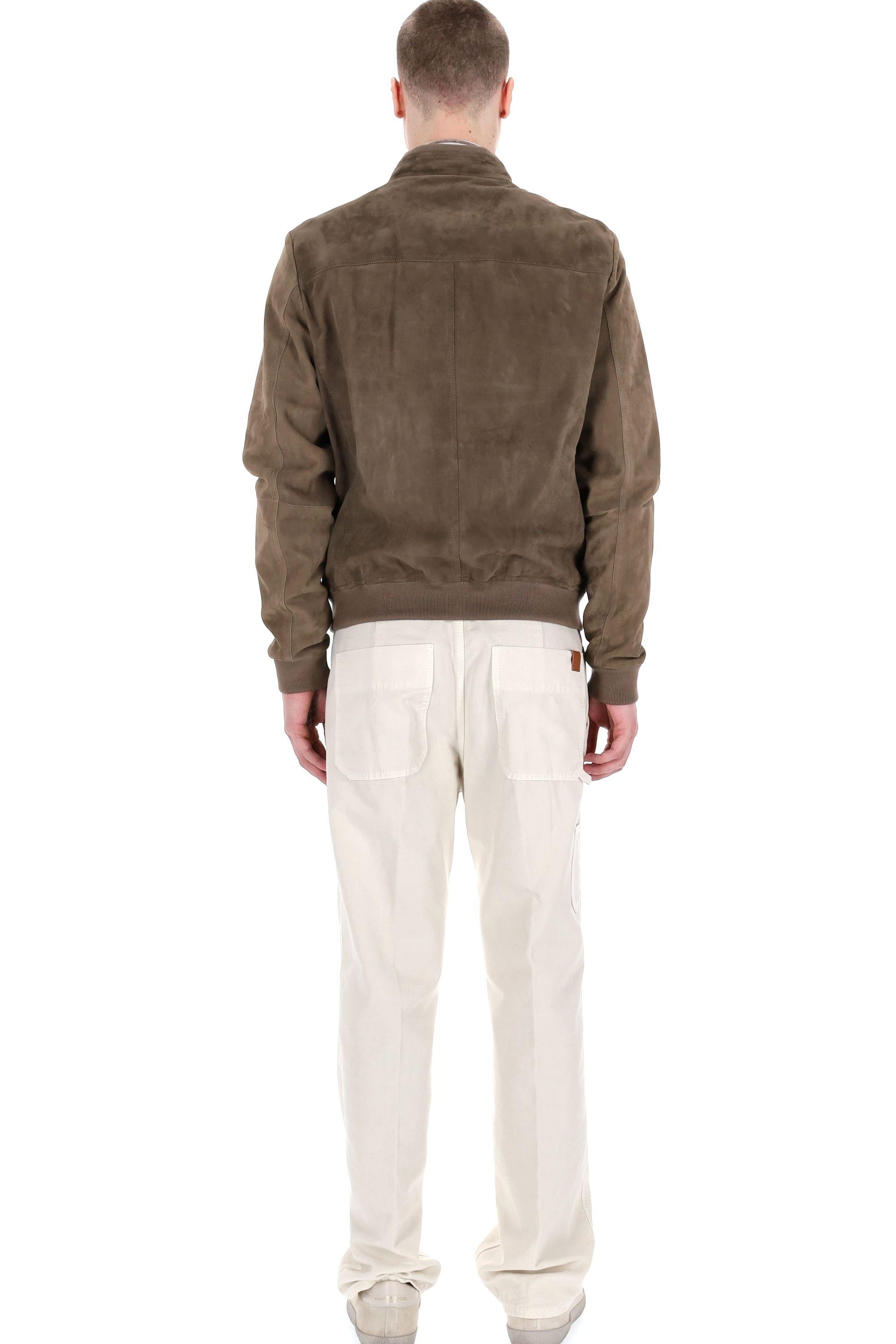 Giubbino bomber in pelle scamosciata mod Maurilio-CPF MAURILIO-CPF ALCE Moorer