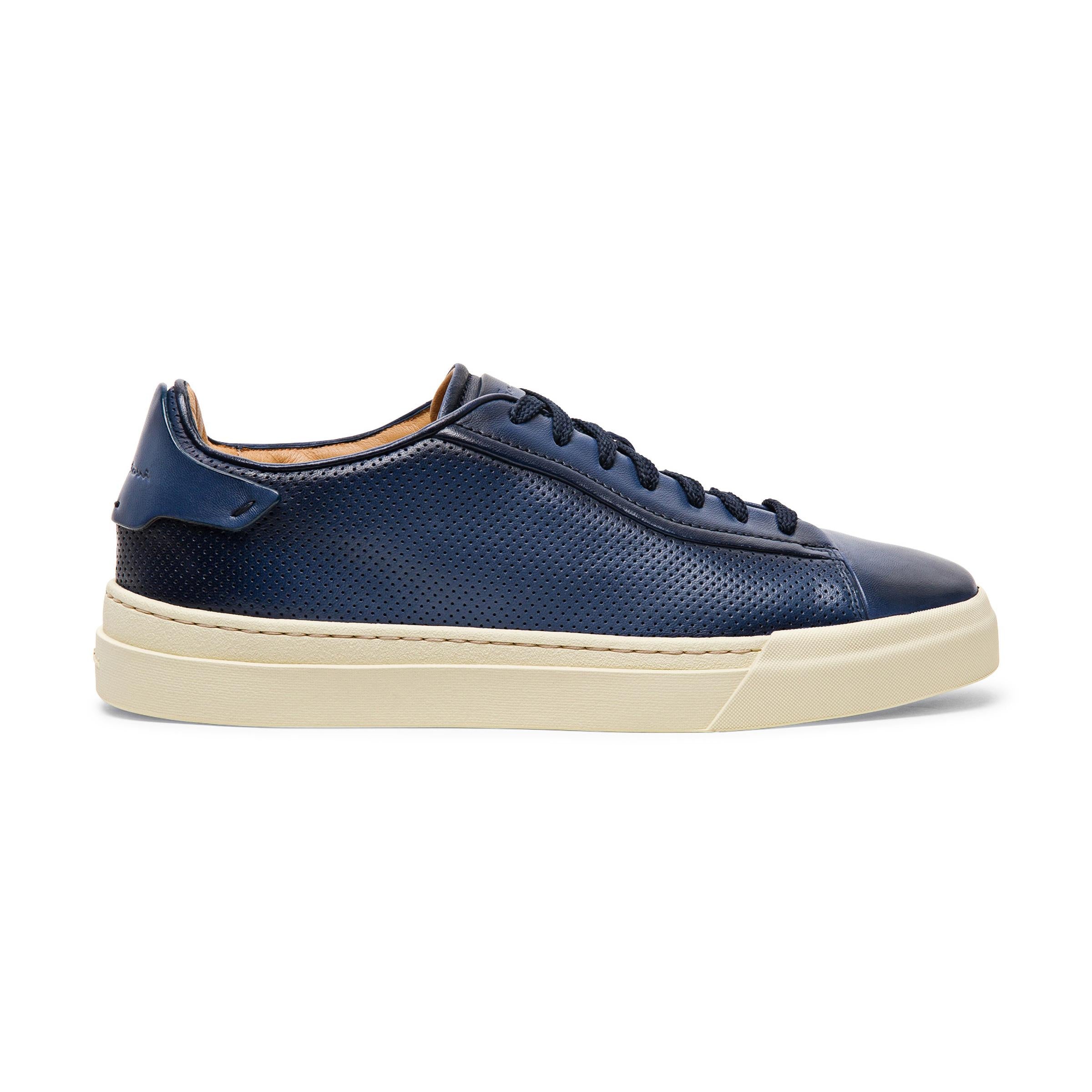 Sneaker in pelle traforata mod. gloria MBGT21651LAREFGO/2 U47 Santoni