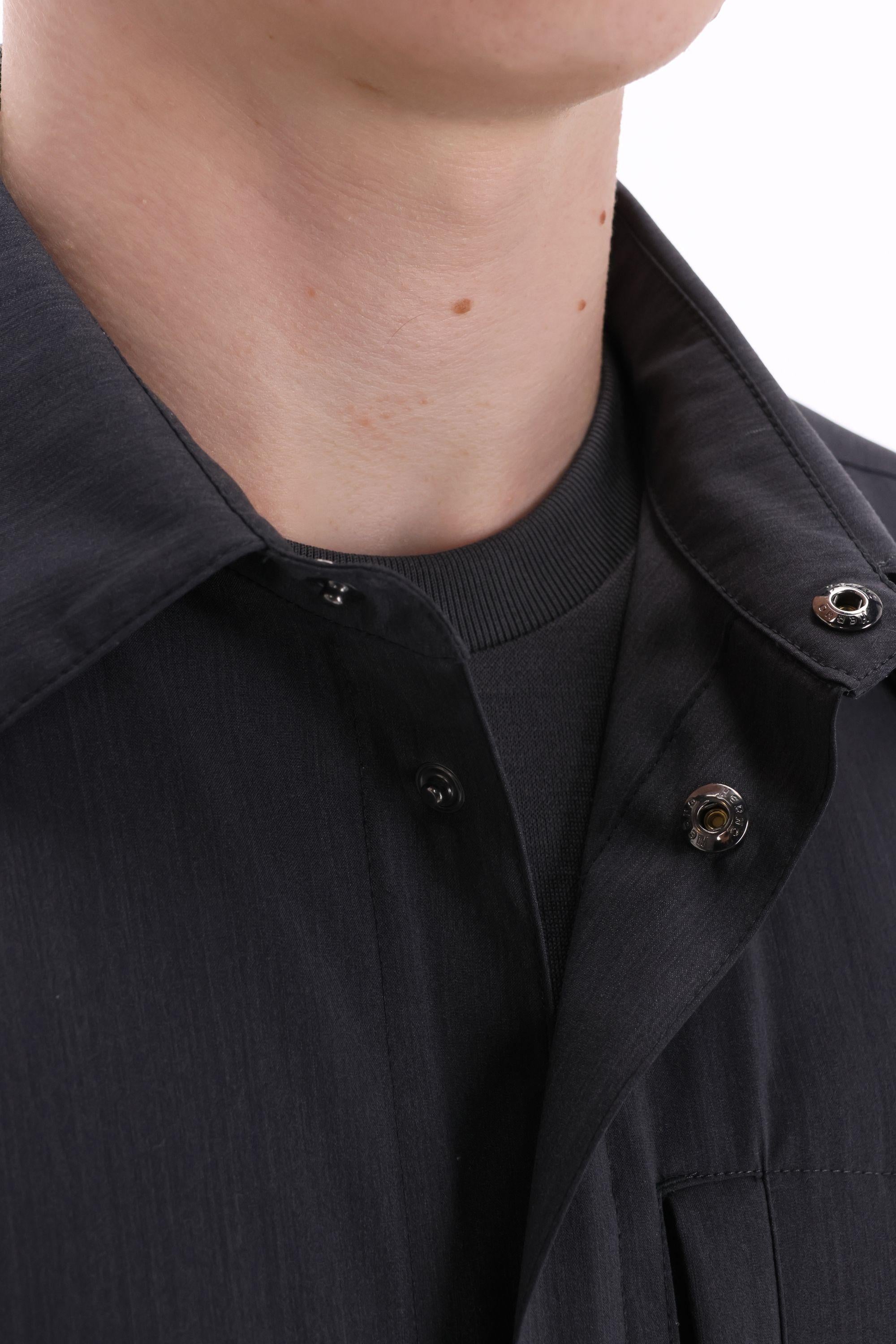 Giubbino collo camicia in lana tecnica GI000495U 9487 Herno