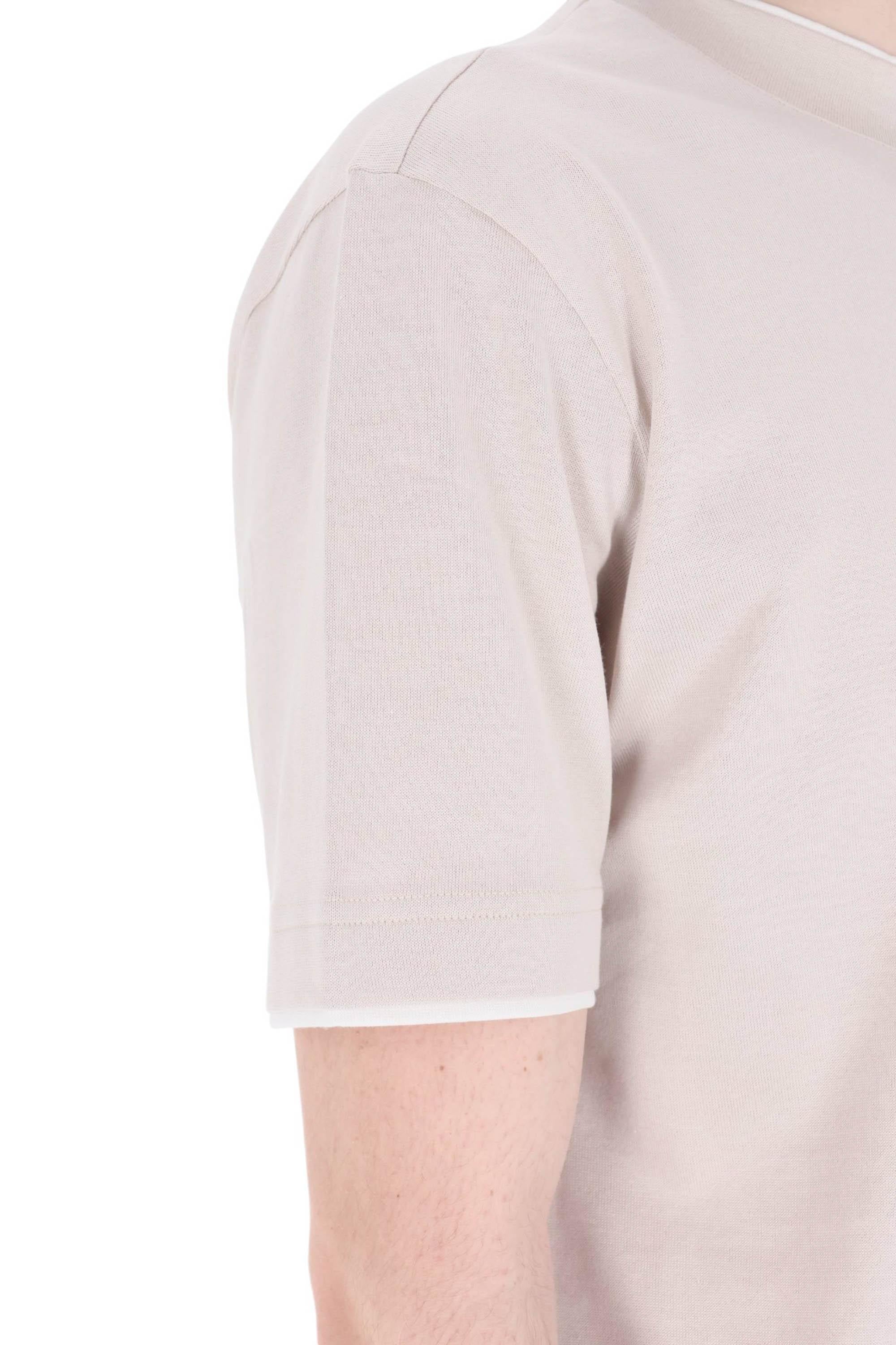 Eleventy T-shirt in cotone con doppi profili M75TSHM04 TES0M237 03-01