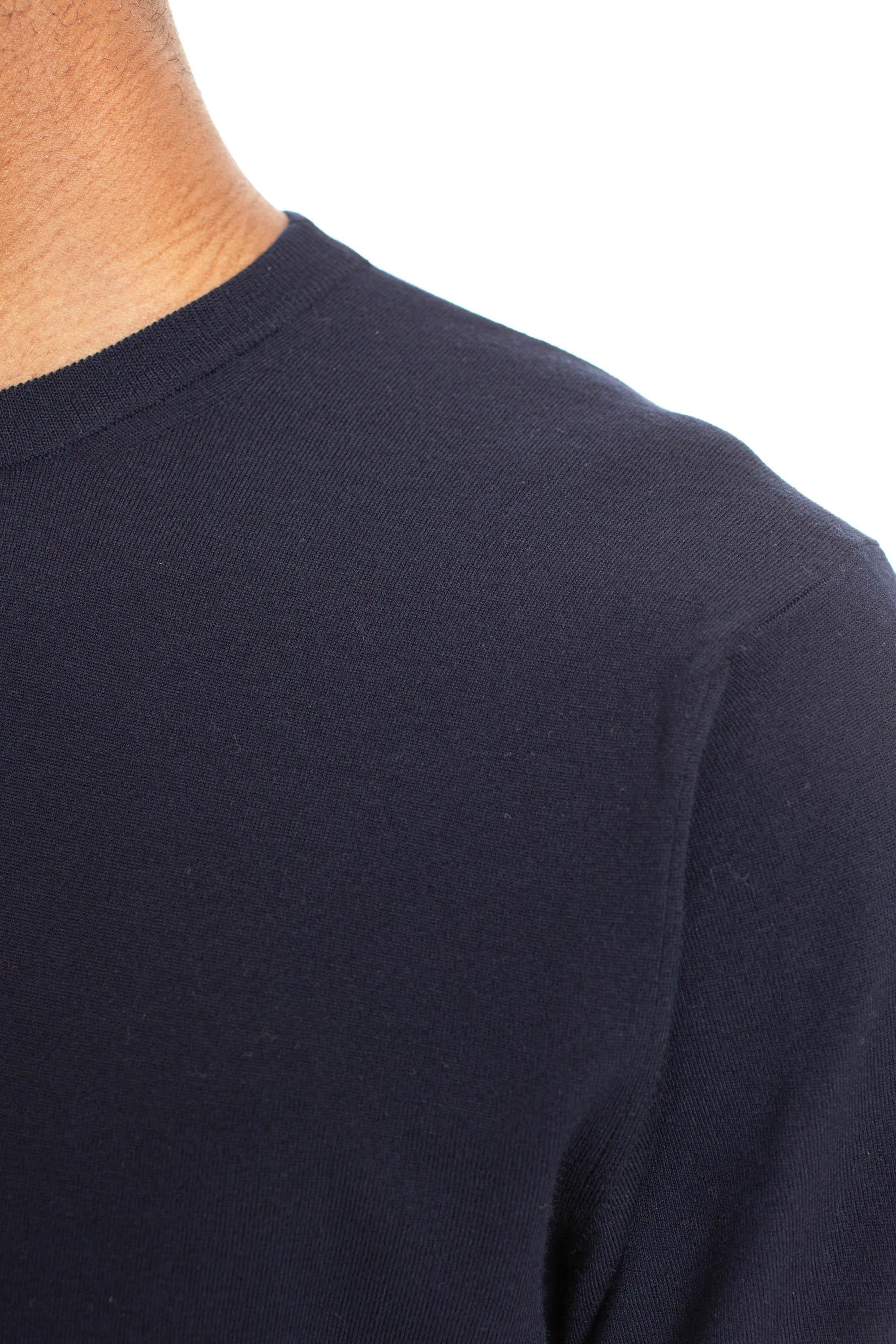Colombo T-shirt in lussuoso kid wool 12.8 micron MA00338/N/2-80APL BLU NAVY