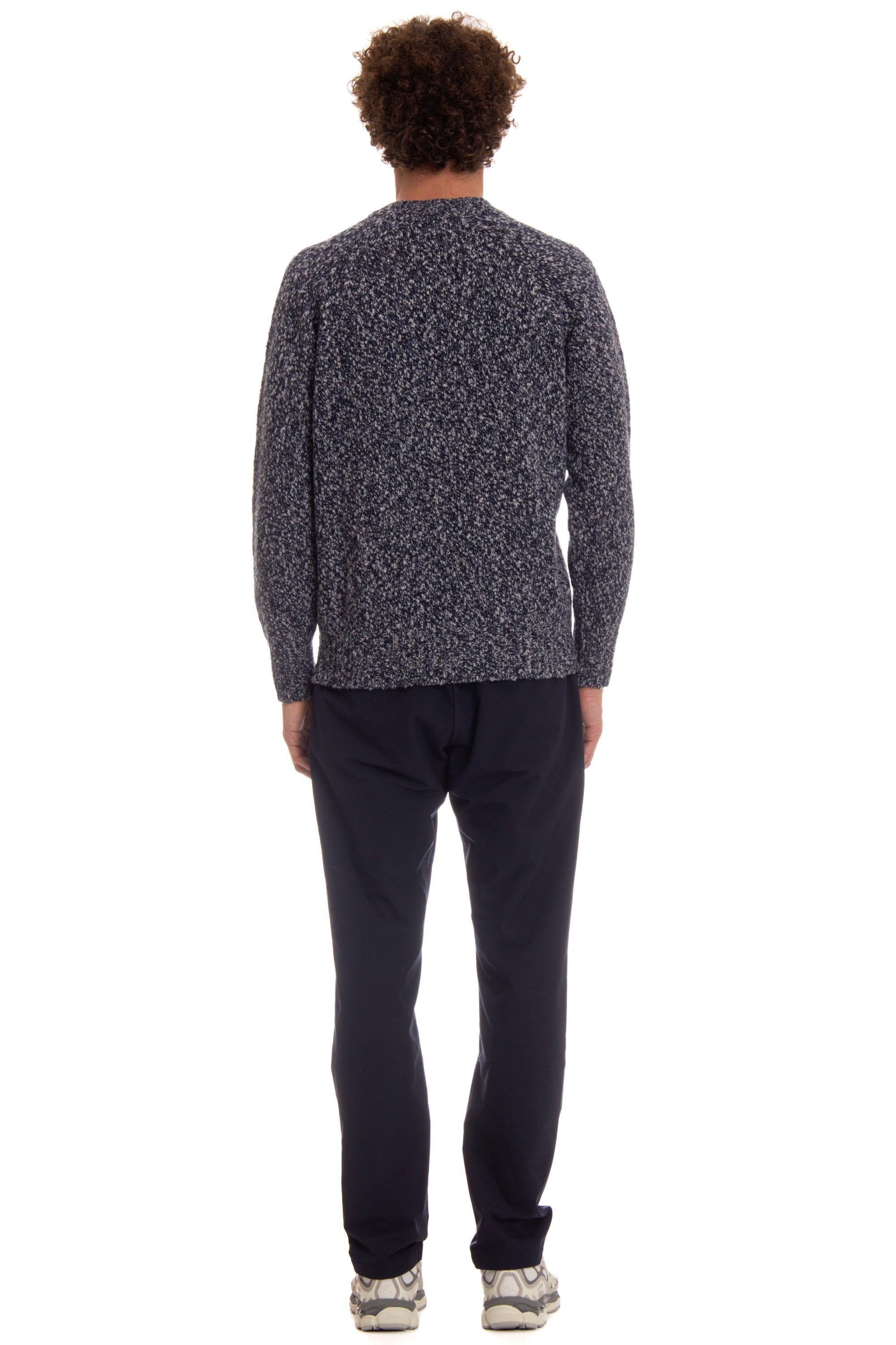 Maglia scollo V in lana mouliné D5W481MR M790 Drumohr