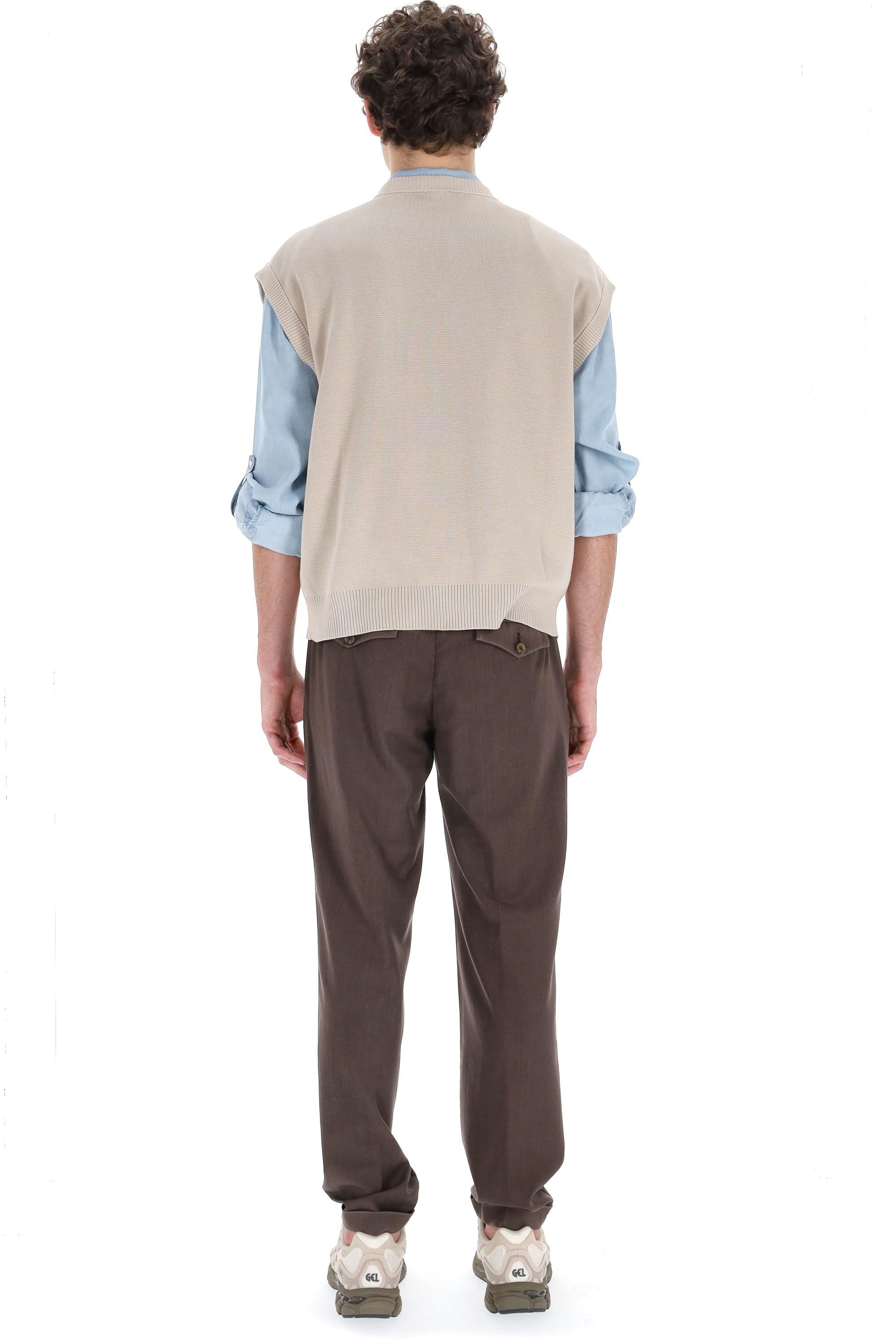 Roberto Collina Gilet scollo V in cotone RB05232 RB0504