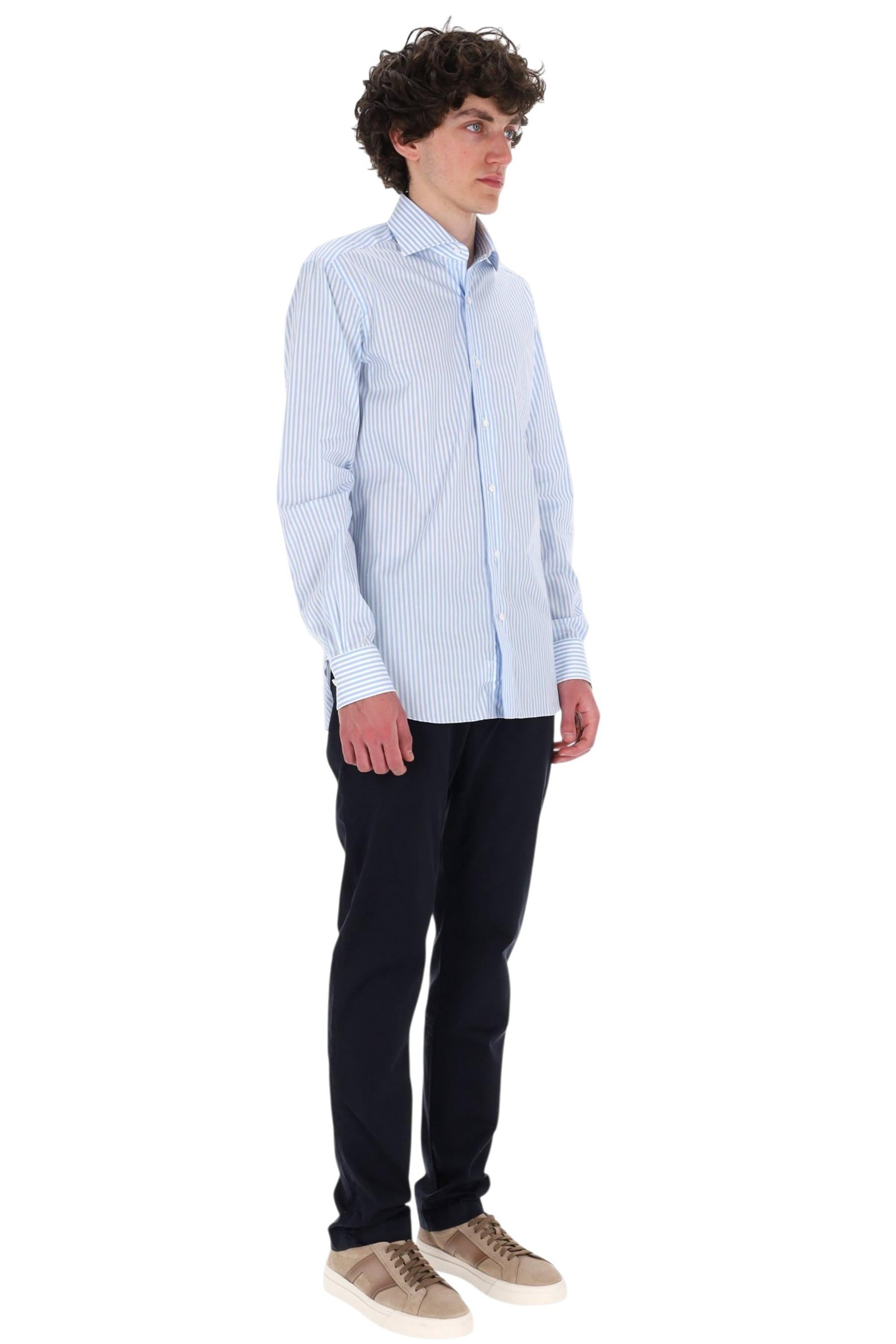 Barba Camicia rigata in cotone stretch etichetta nera I1U13P0154087.U 0001
