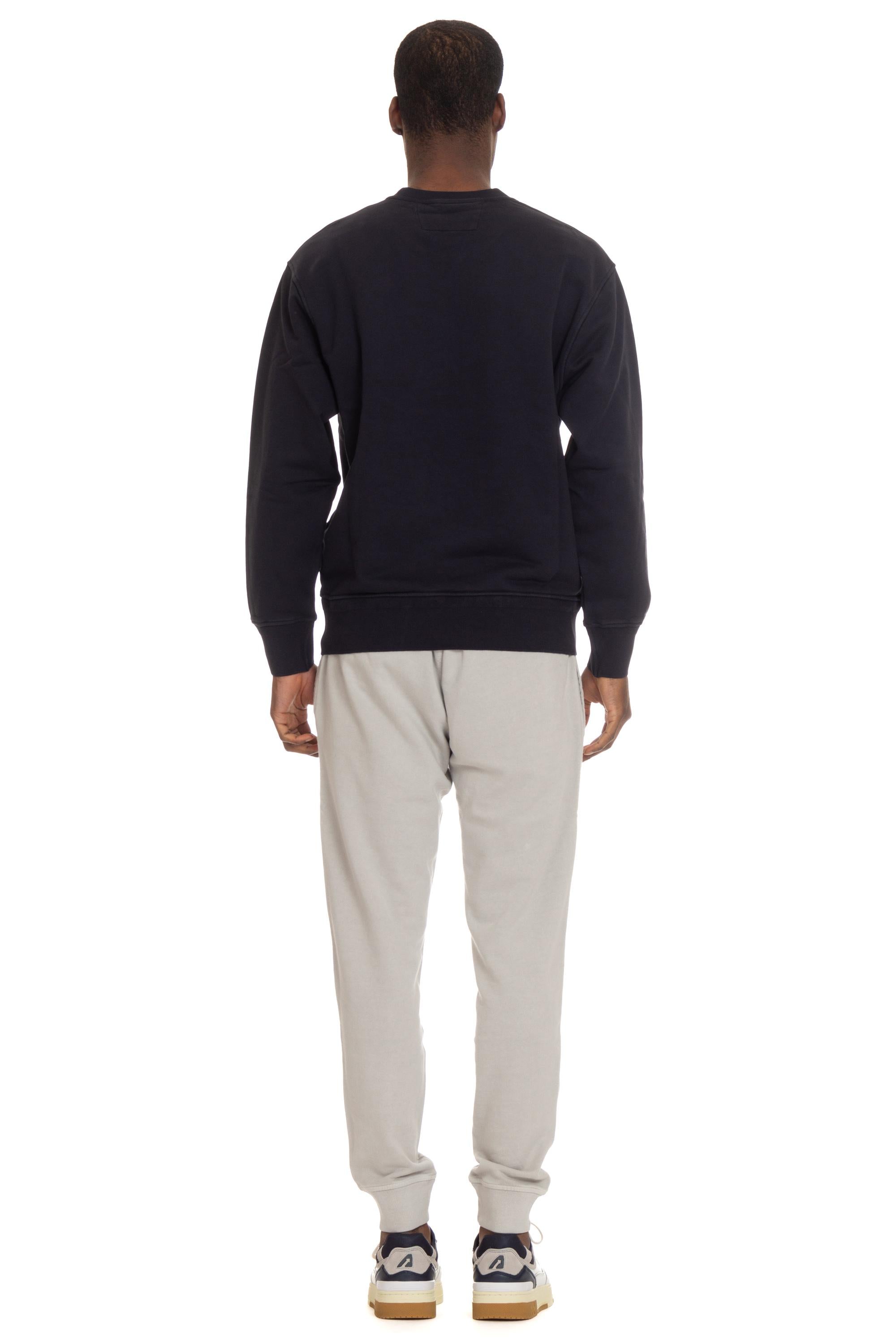 Felpa girocollo in cotone con logo CMSS098B-110044G 888 CP Company