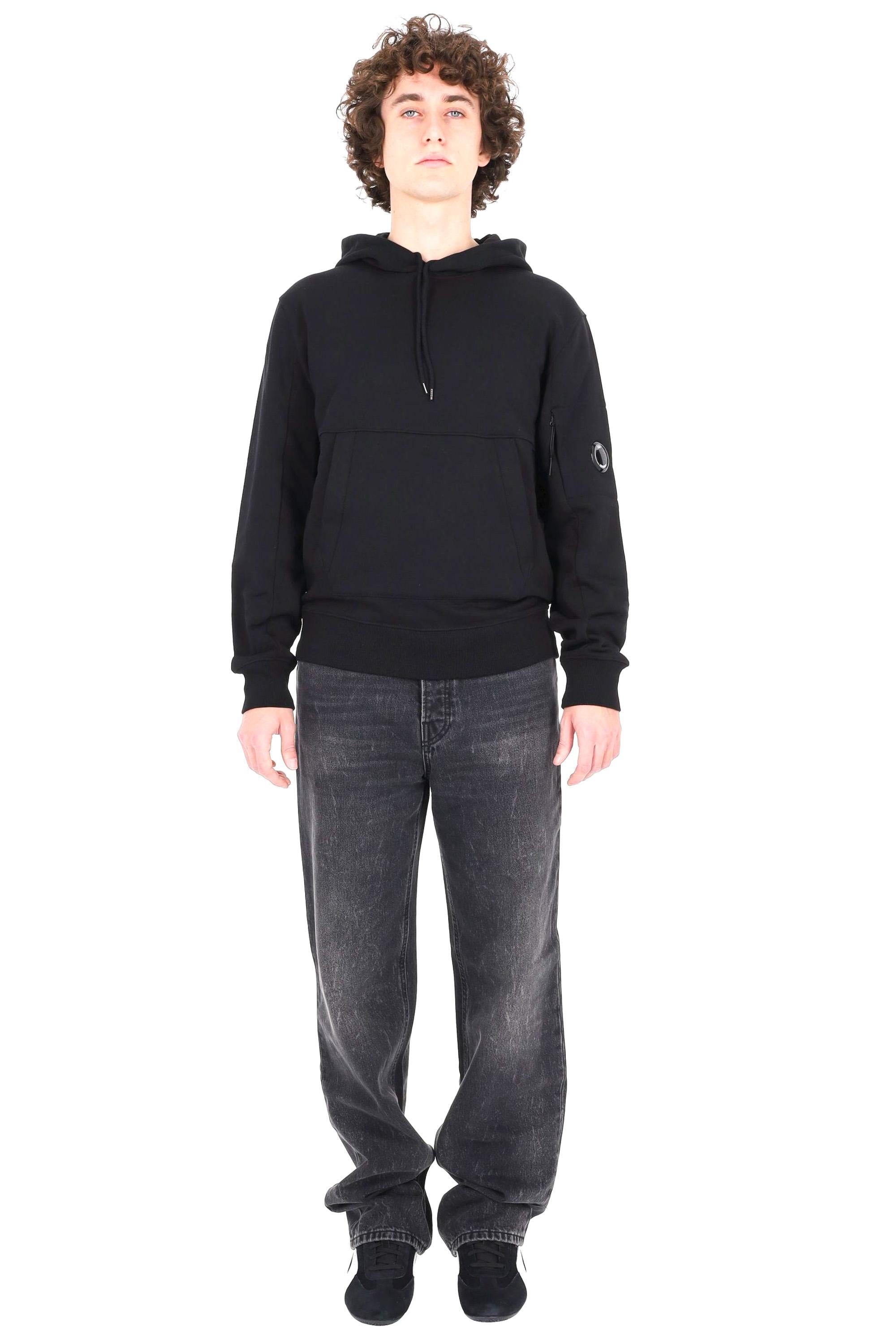 CP Company Felpa con cappuccio in cotone diagonale RCCMSS714A-005086W/2 999