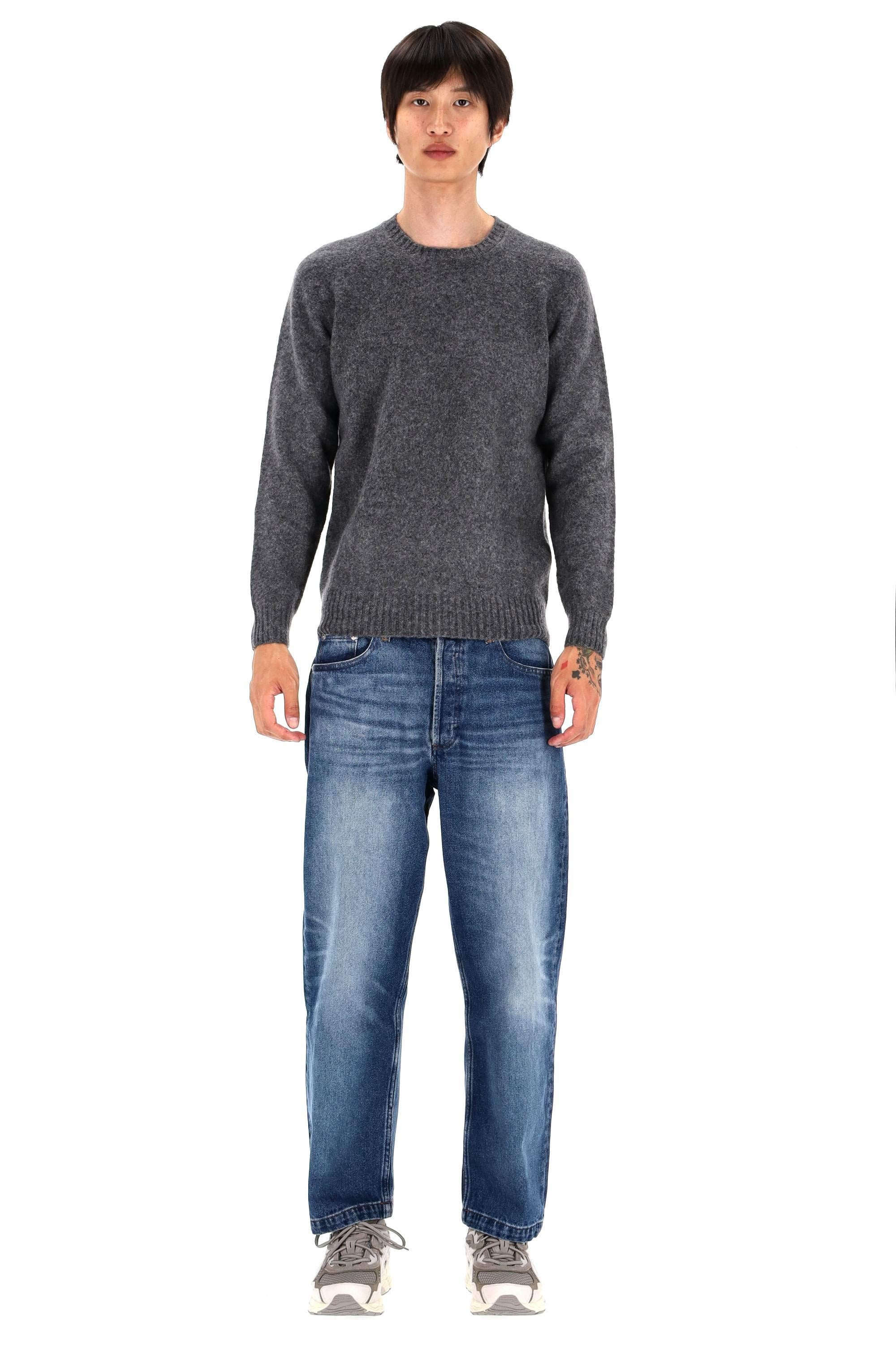 Maglia girocollo in lana garzata D8W103GLO-4 670 Drumohr