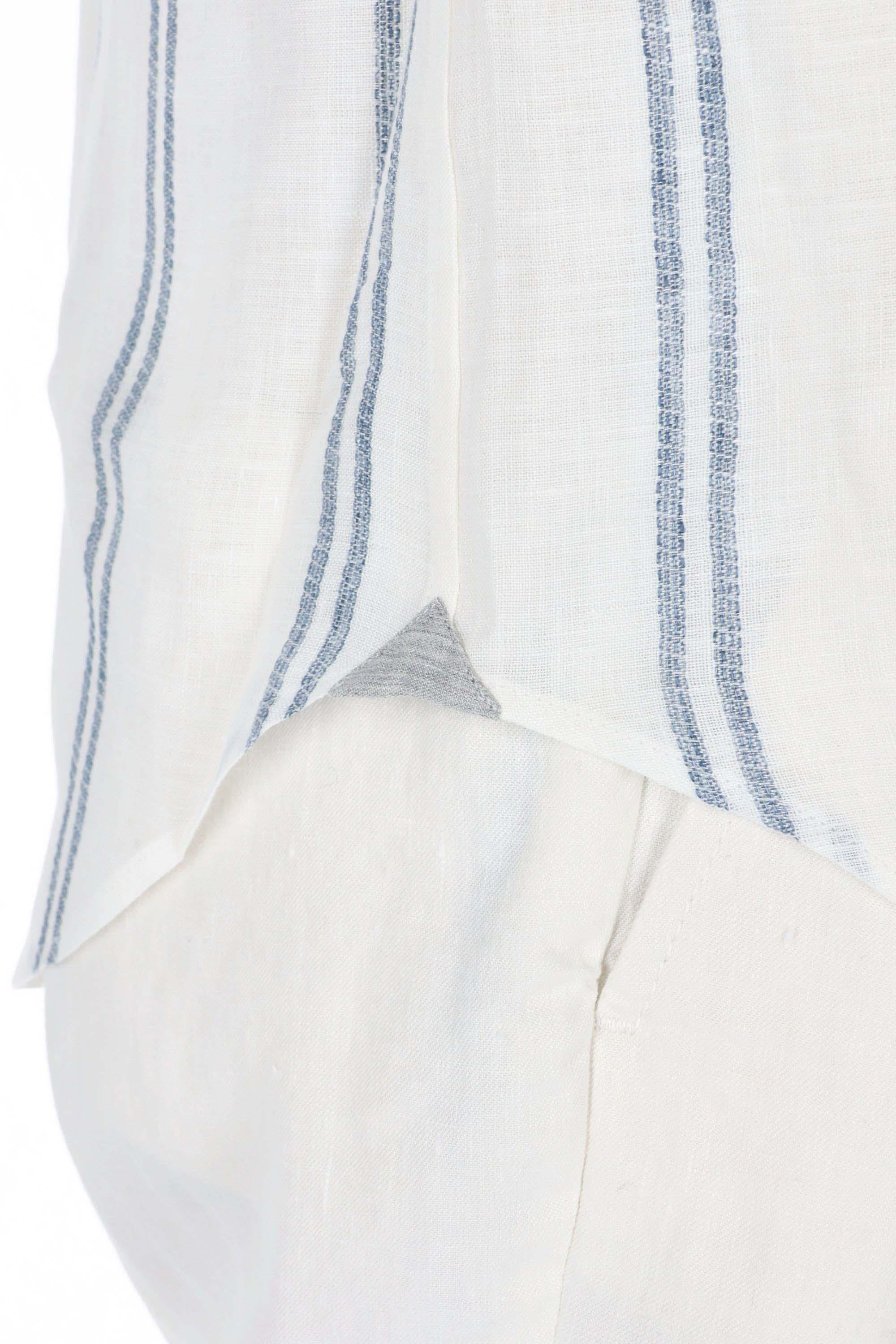 Eleventy Camicia bacchetta special in lino K75CAMH03 TES0K159 01-08