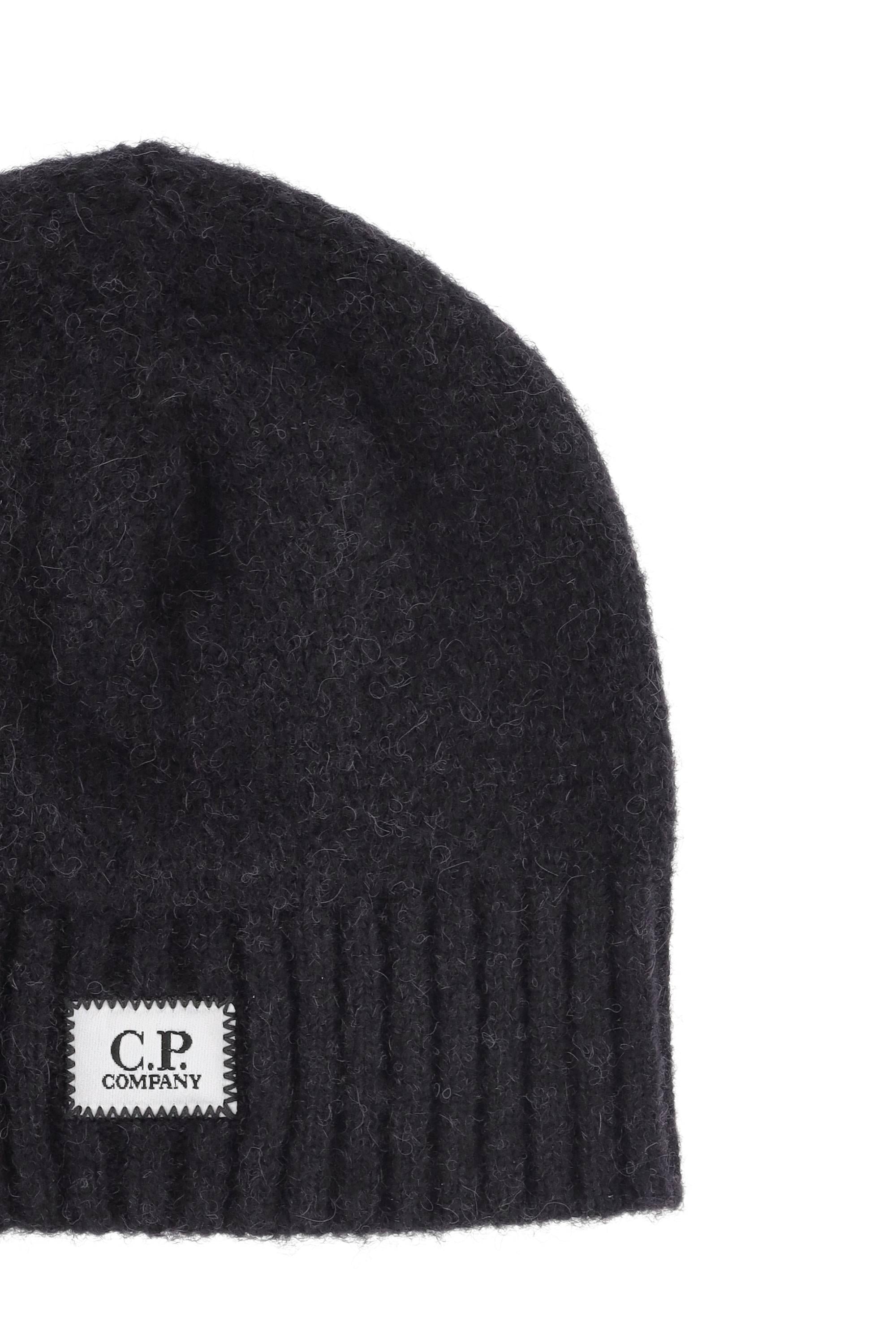 CP Company Cuffia con logo in lana-alpaca CMAC302A 110216A/2 999