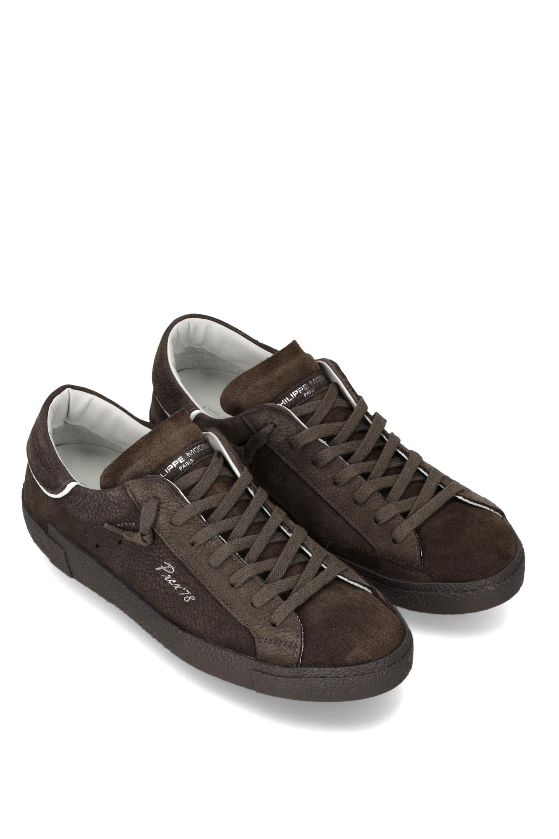 Philippe Model Sneaker modello Paris in nabuck tono su tono PRLU PRSX/19 NT03